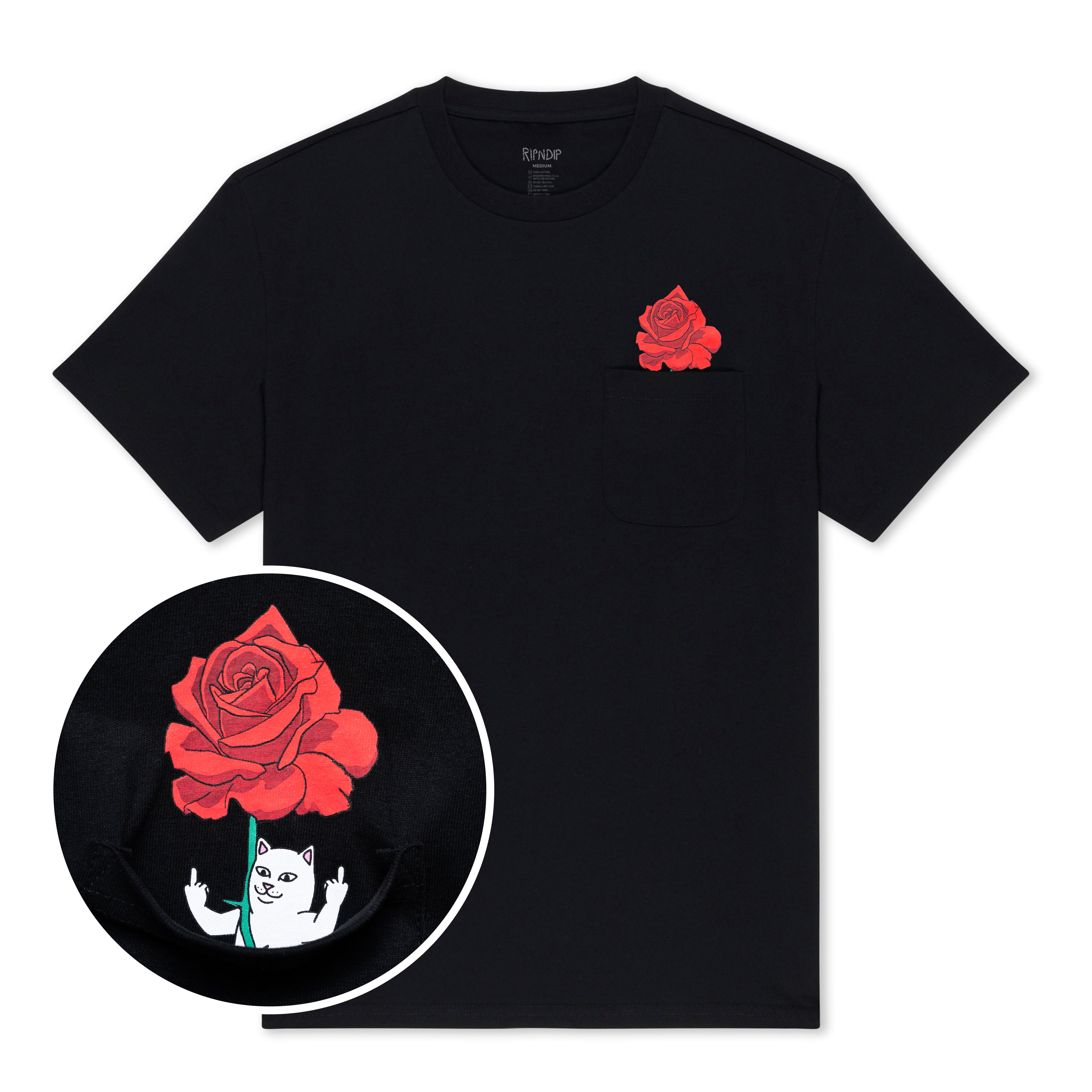 RIPNDIP Send Me Flowers Nermal Pocket Tee (Black)