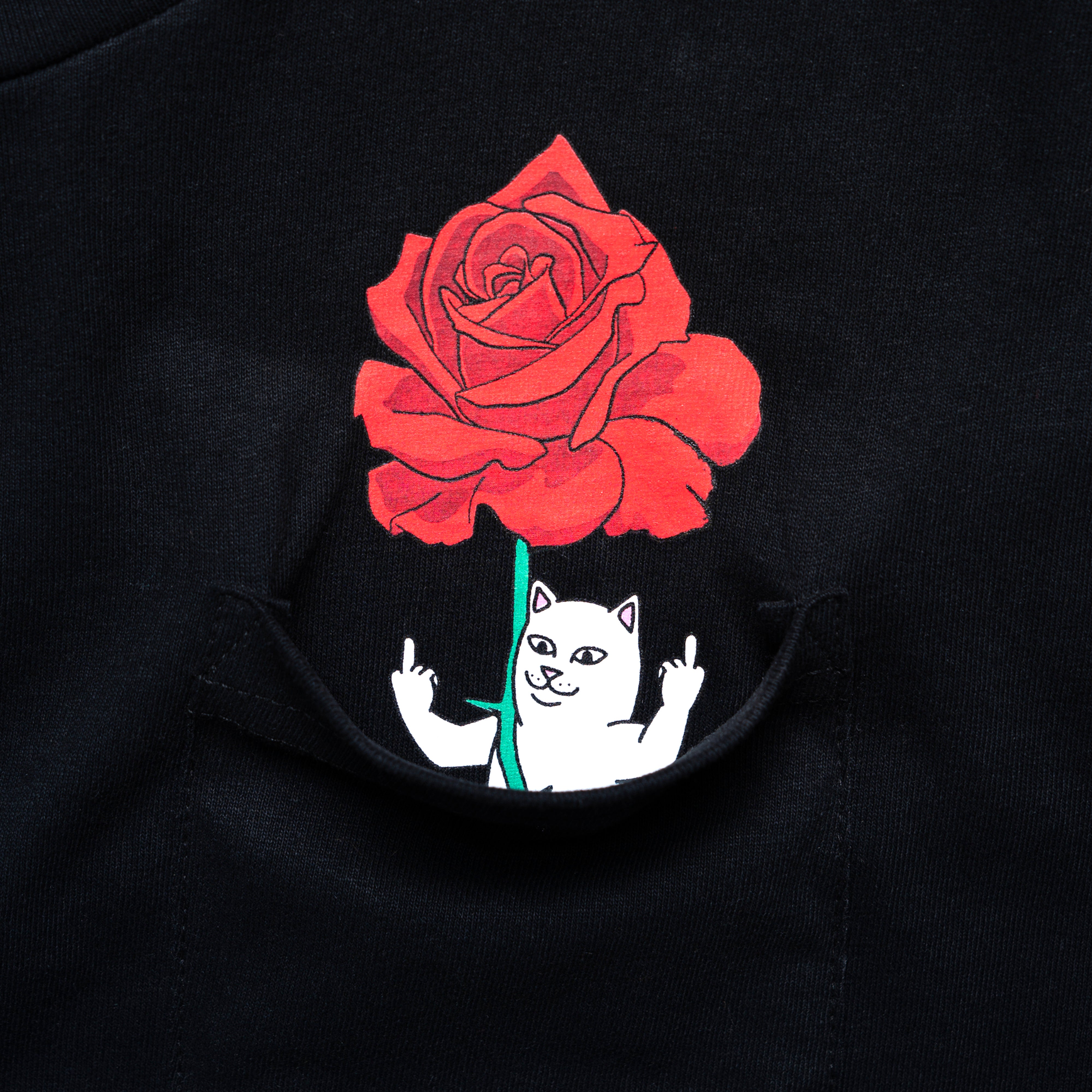 RIPNDIP Send Me Flowers Nermal Pocket Tee (Black)