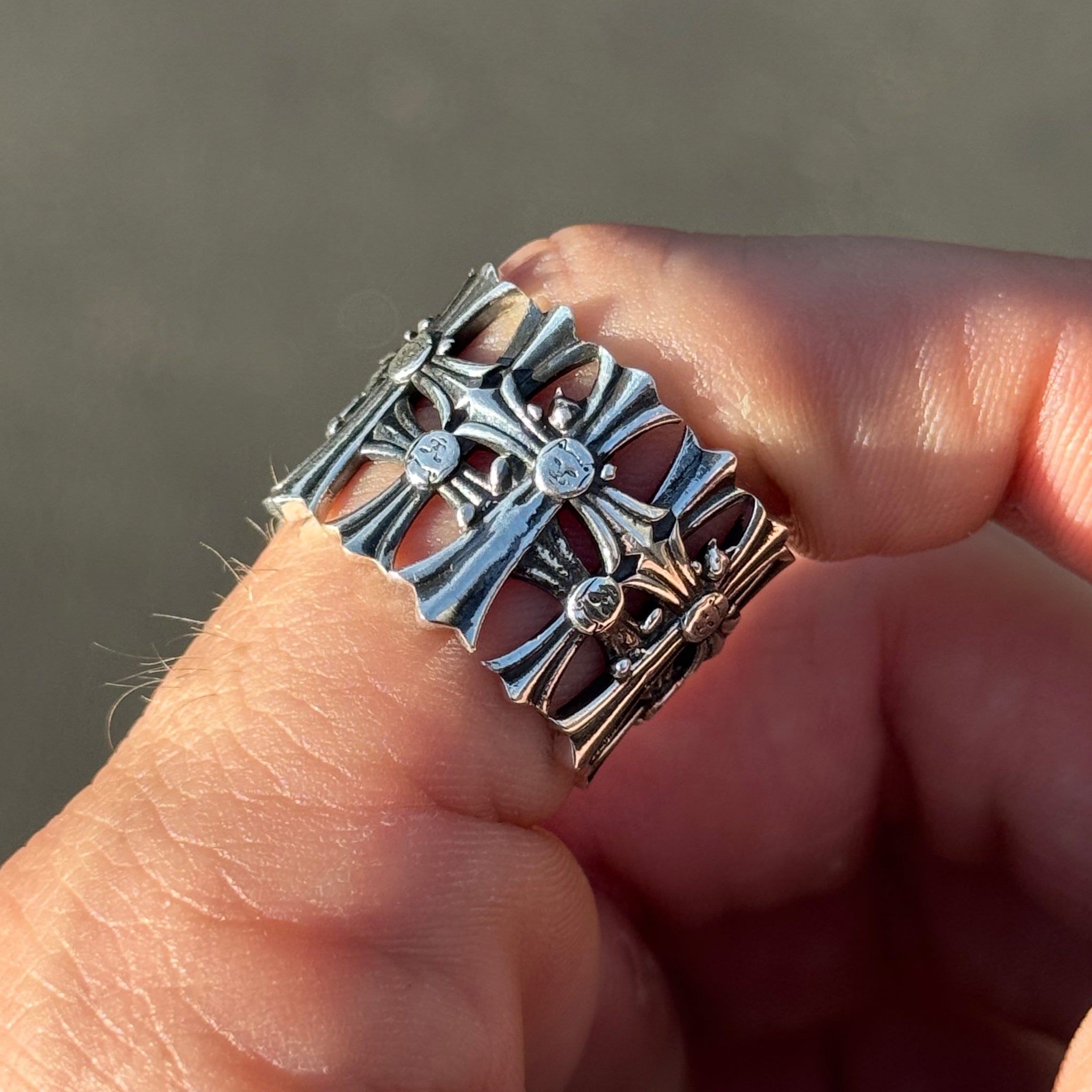 RIPNDIP Chrome Cross Ring (Silver)