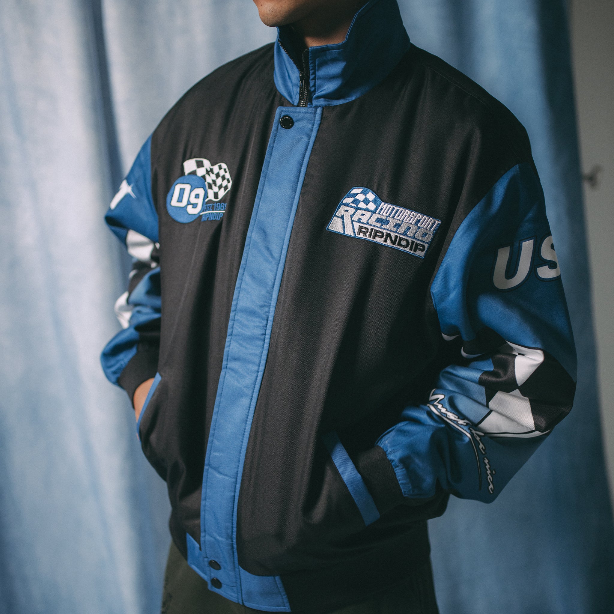 RIPNDIP Ripnrace Jacket (Black/Blue)