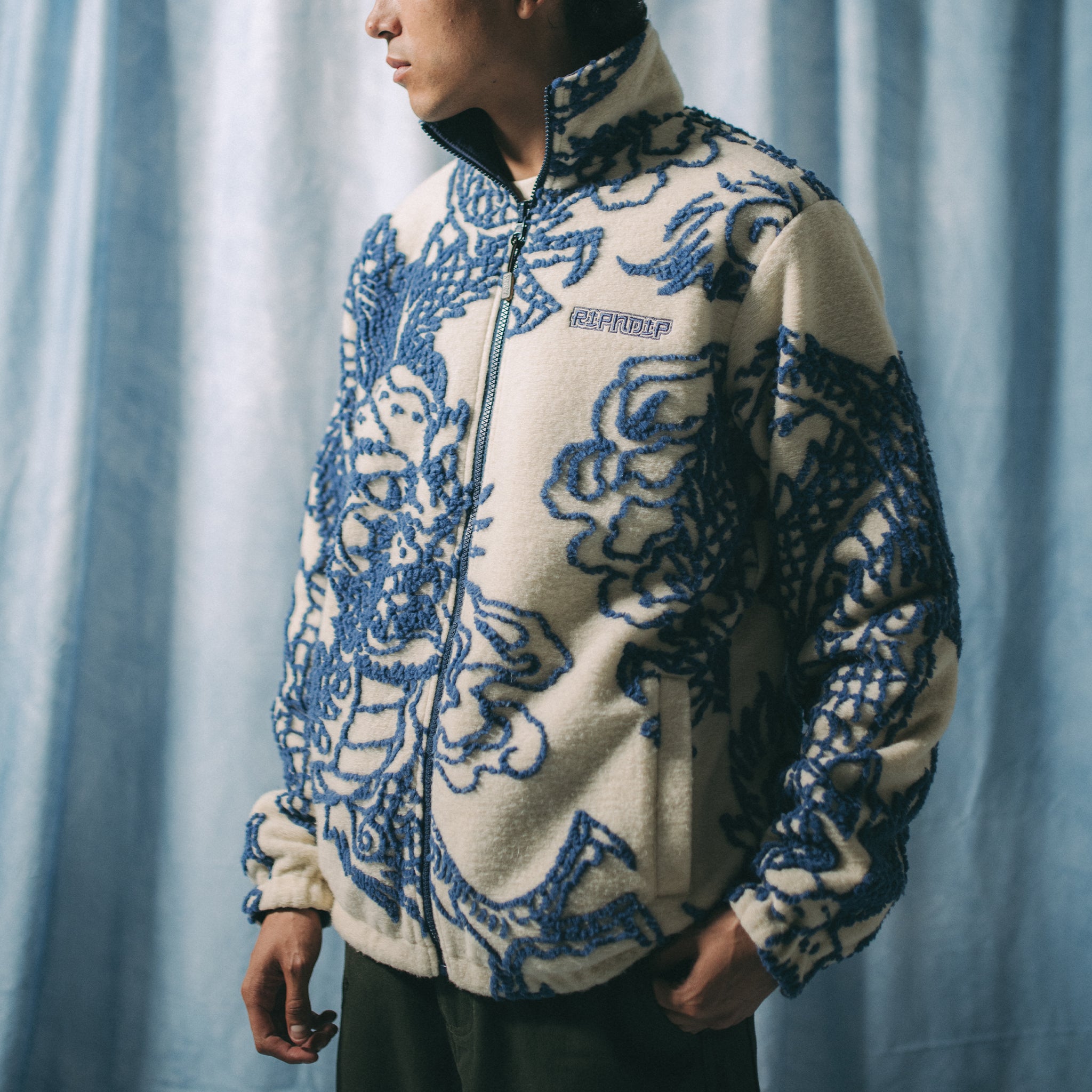 RIPNDIP Haku Reversible Jacket (Off White/Navy)