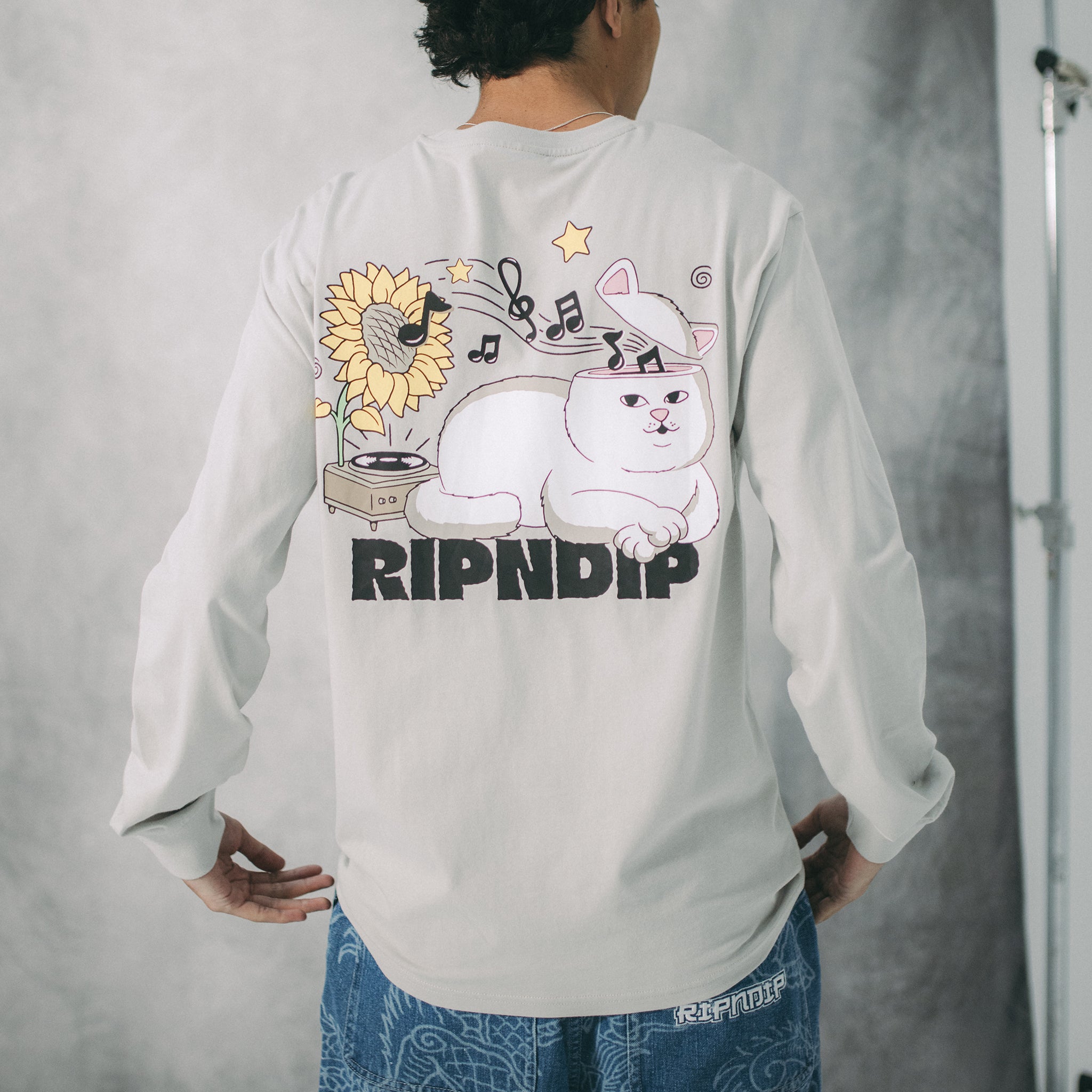 RIPNDIP No Music No Life Long Sleeve (Grey)