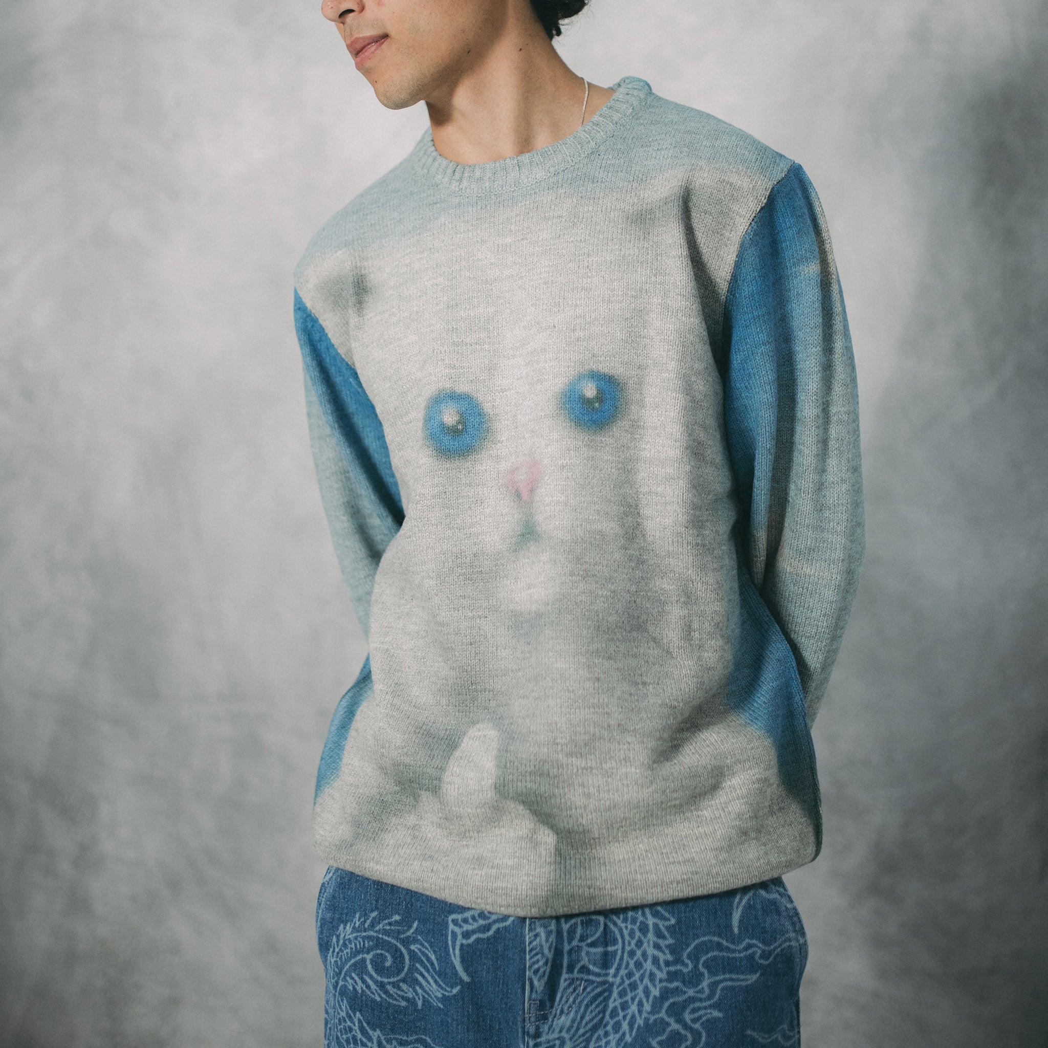 RIPNDIP Sprinkles Knit Sweater (Black/Blue)