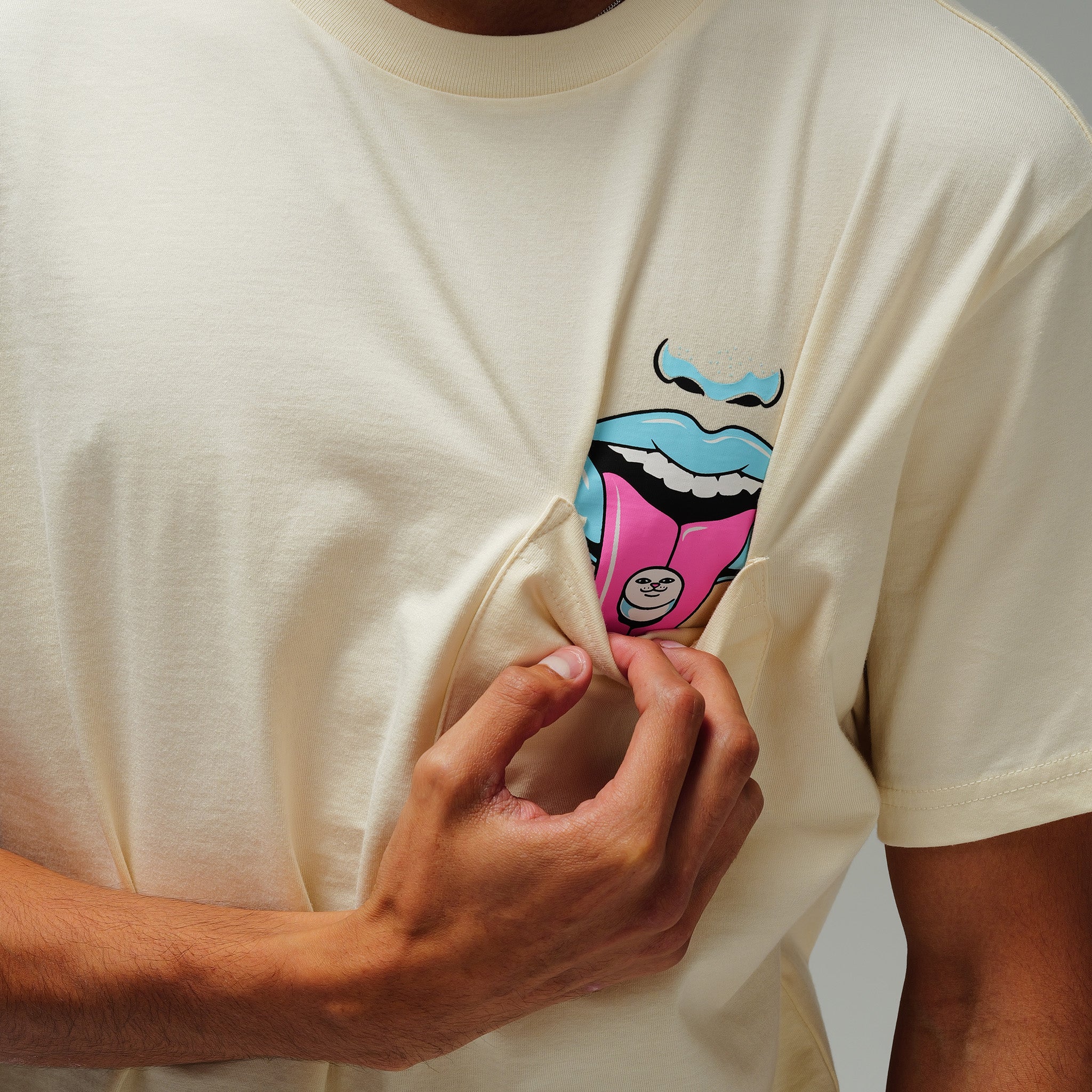 RIPNDIP Take Your Meds Pocket Tee (Natural)