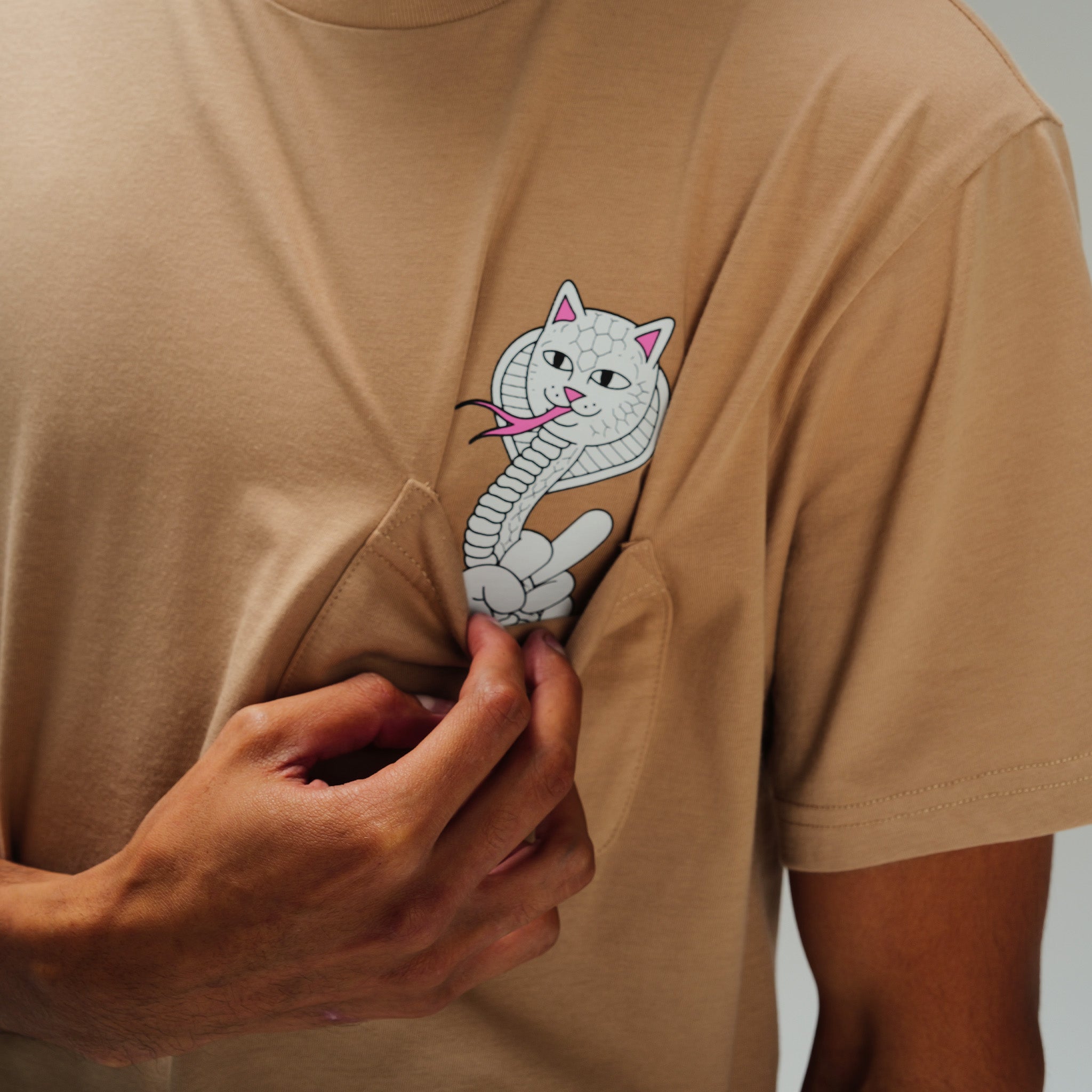 RIPNDIP Cobra Nerm Pocket Tee (Almond)