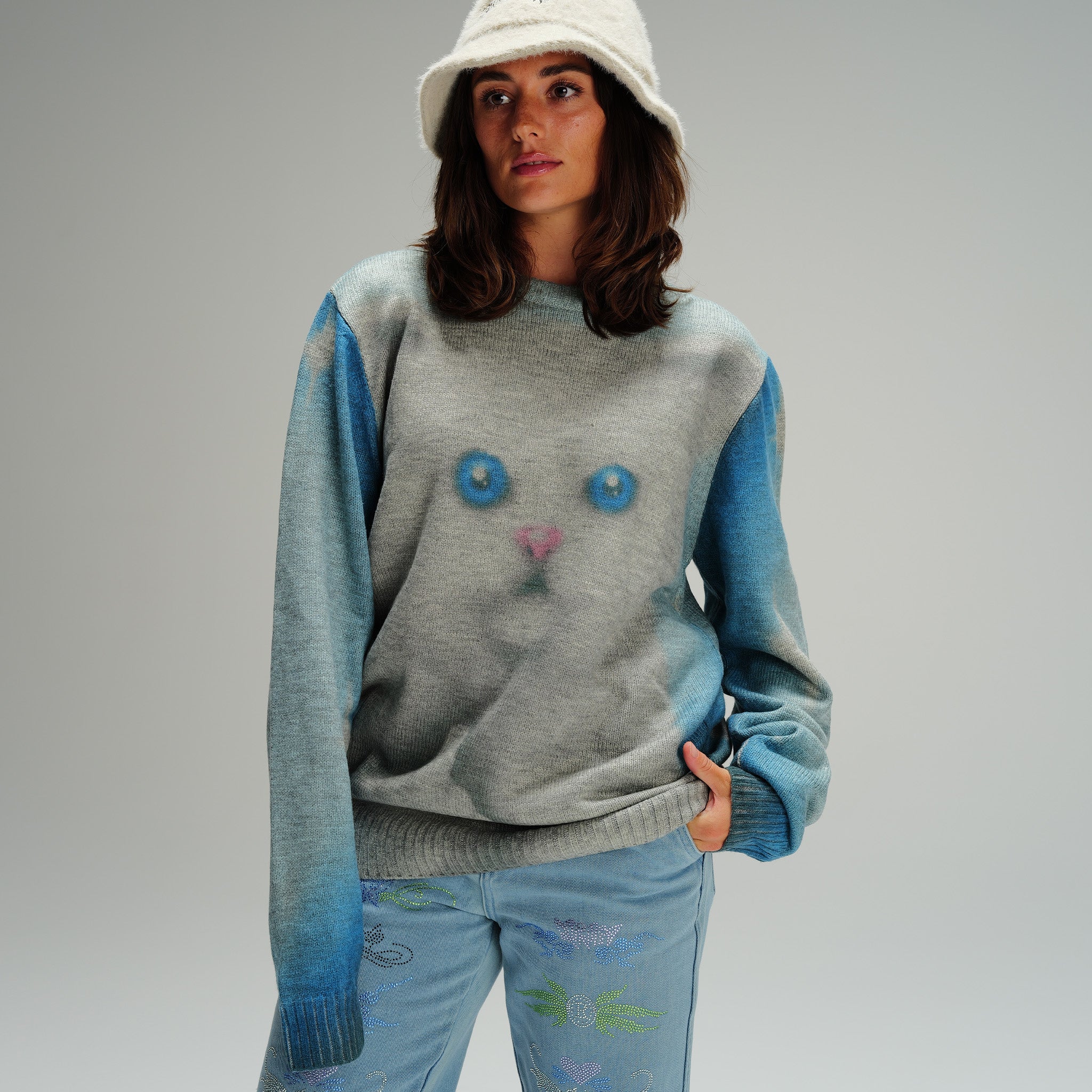 RIPNDIP Sprinkles Knit Sweater (Black/Blue)