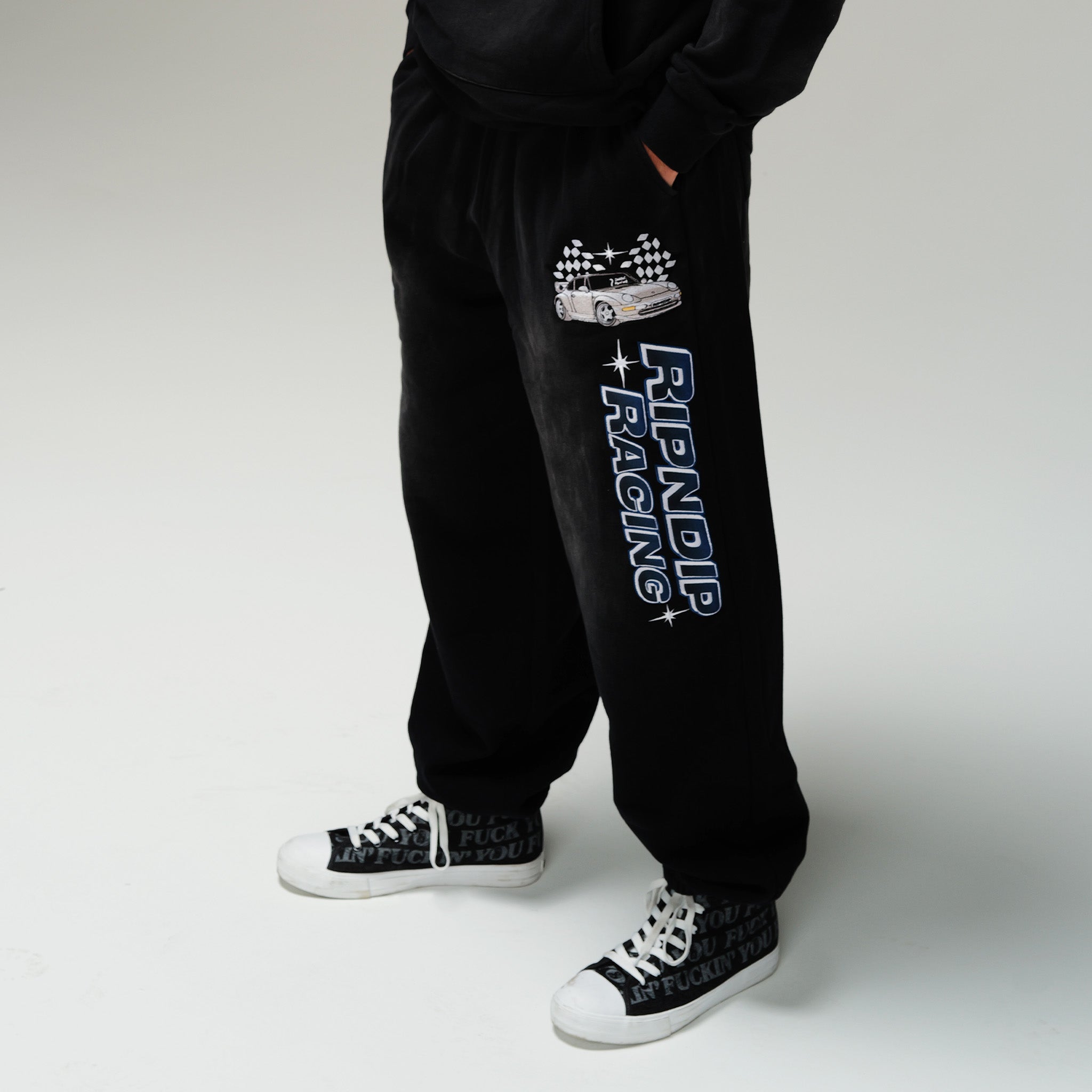 RIPNDIP Ripnrace Sweatpants (Black Fade Wash)