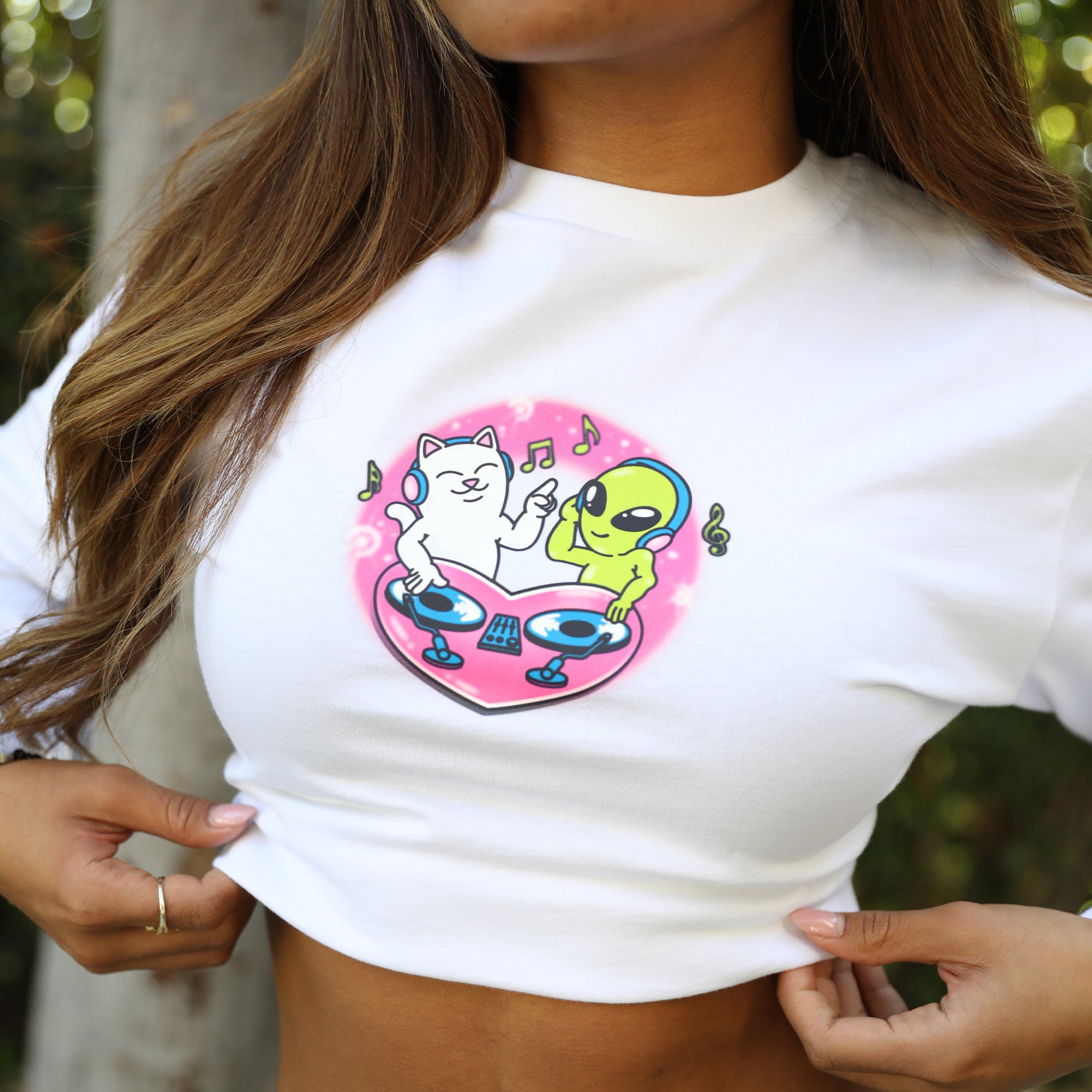 RIPNDIP Love Is Ripndip Cropped Long Sleeve (White)