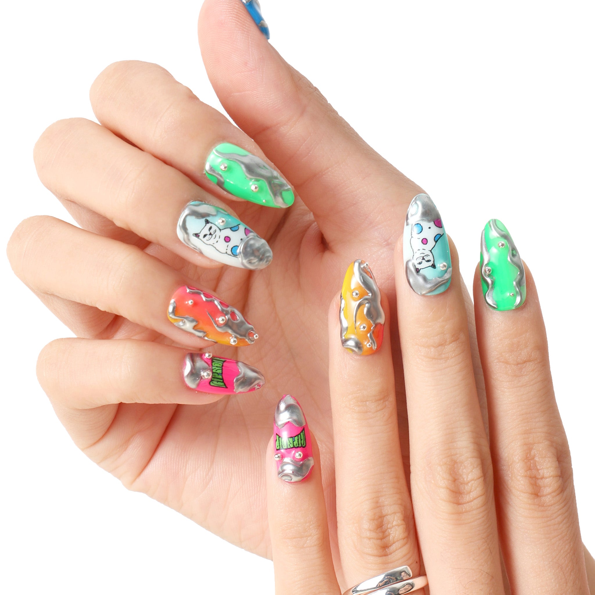 RIPNDIP Psychedelic Handmade Nail Set