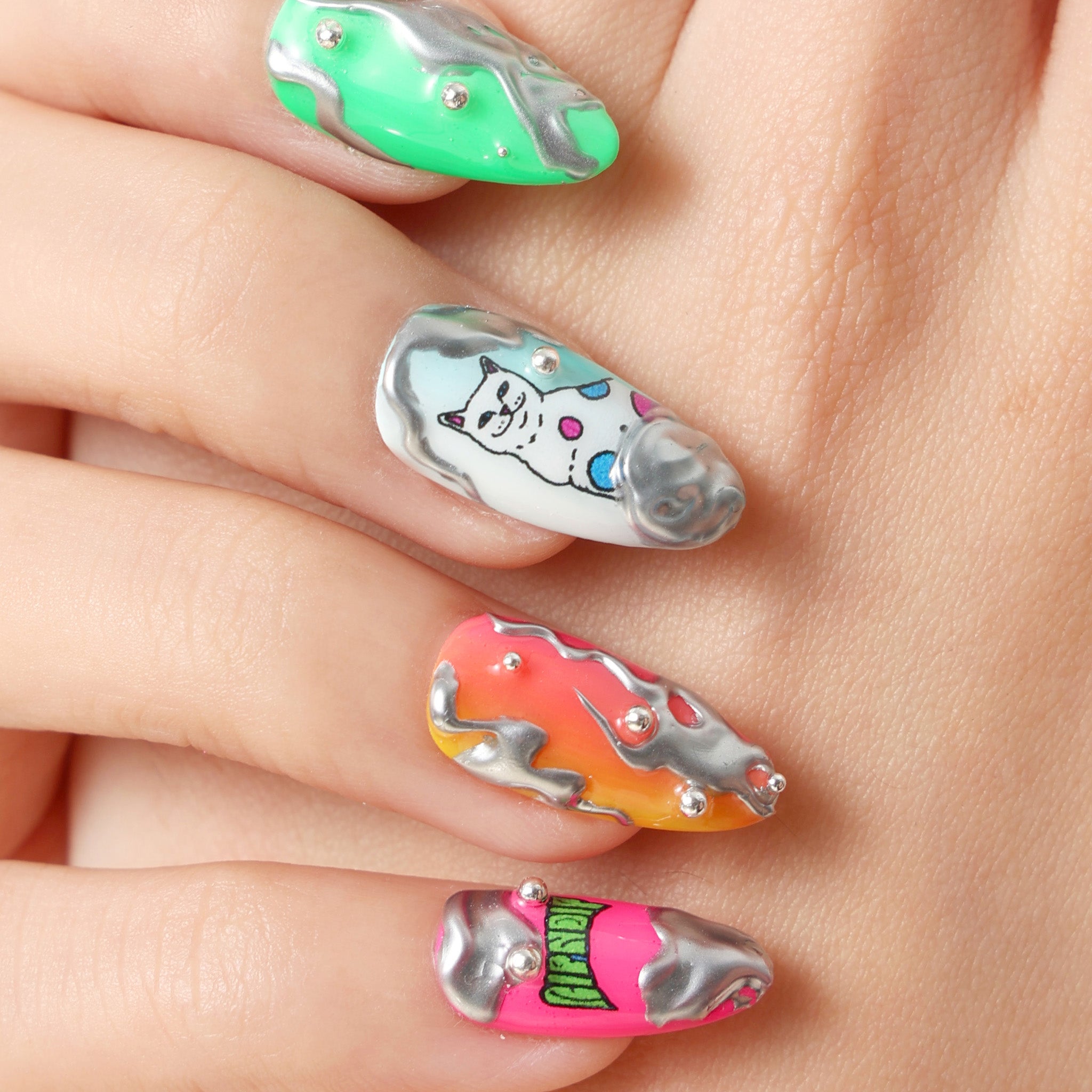 RIPNDIP Psychedelic Handmade Nail Set