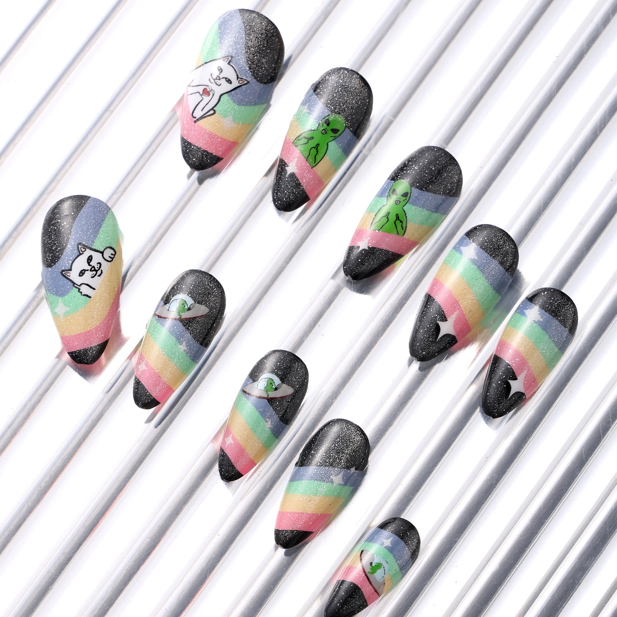 RIPNDIP Space Out Press On Nail Set