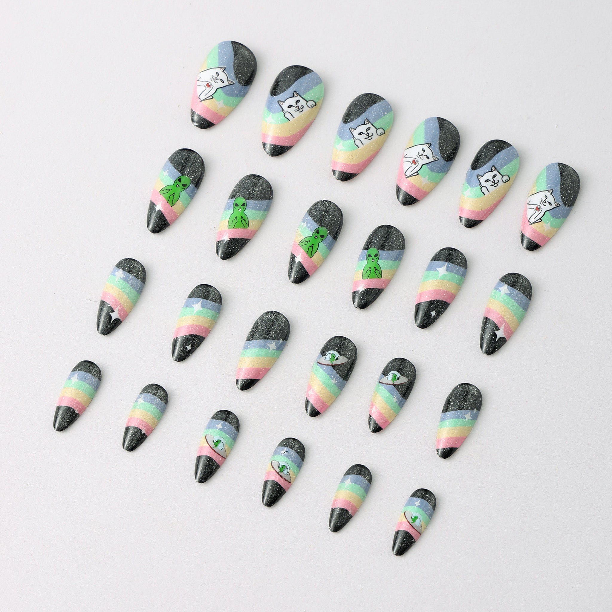 RIPNDIP Space Out Press On Nail Set