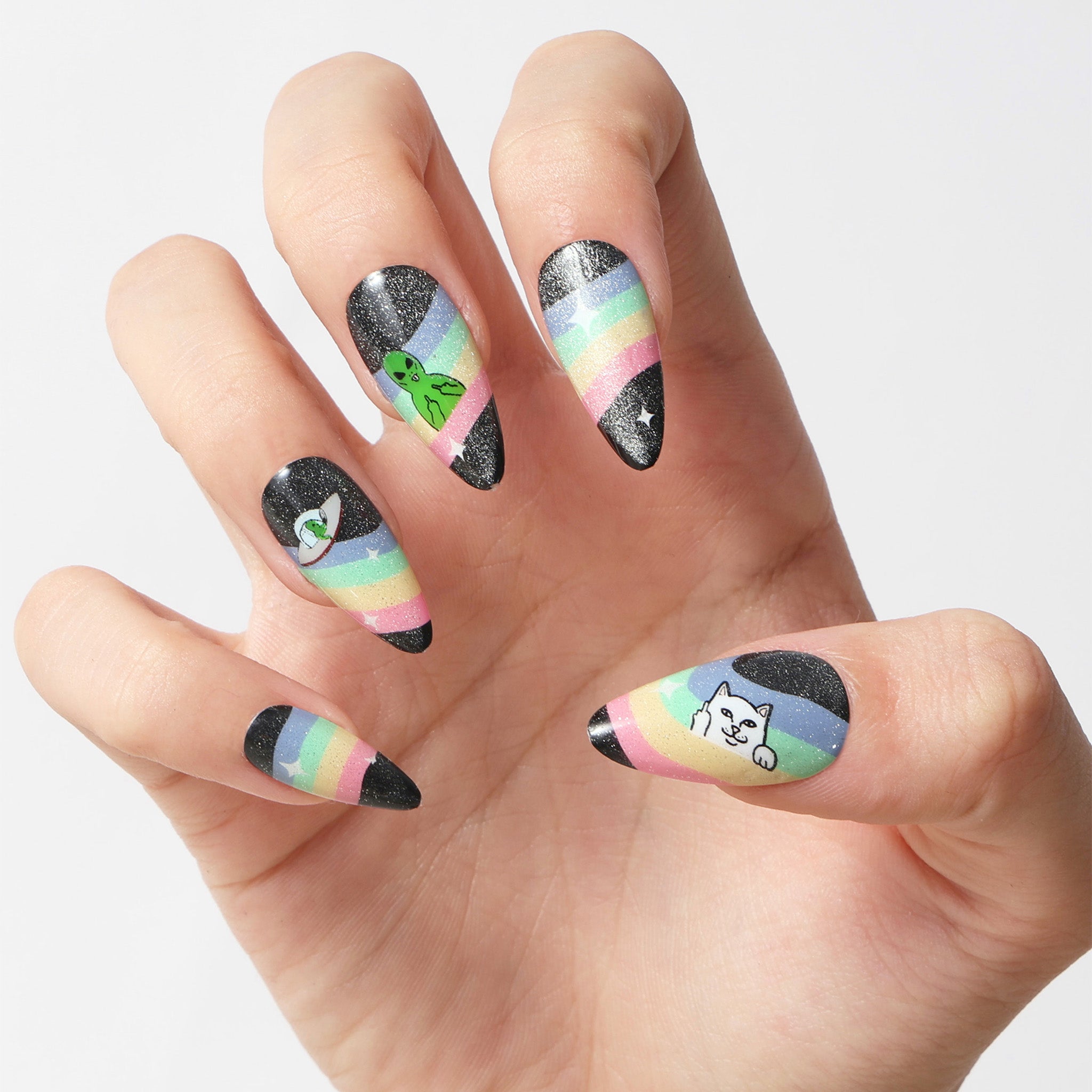 RIPNDIP Space Out Press On Nail Set