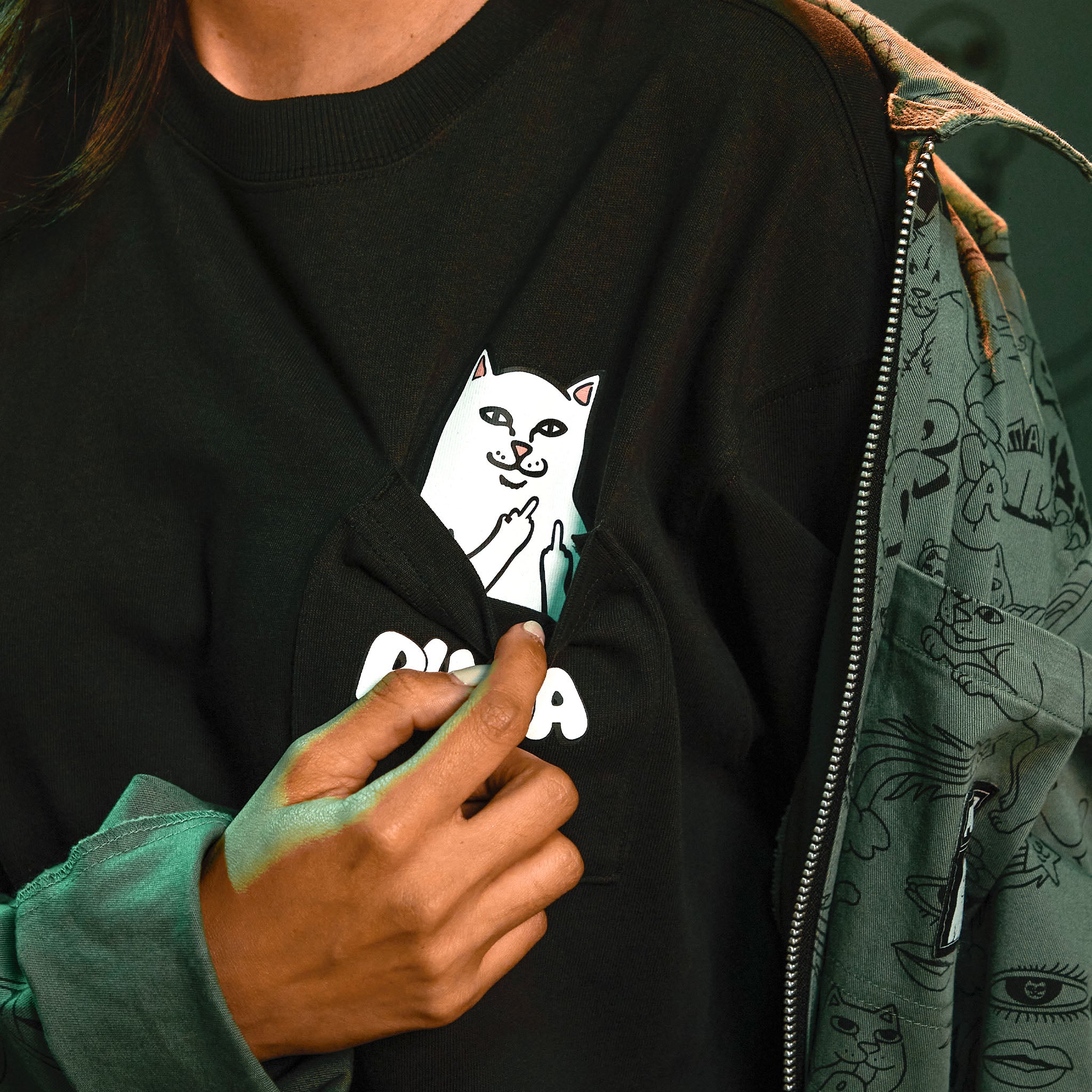 PUMA x RIPNDIP Lord Nermal Pocket Tee (Black)