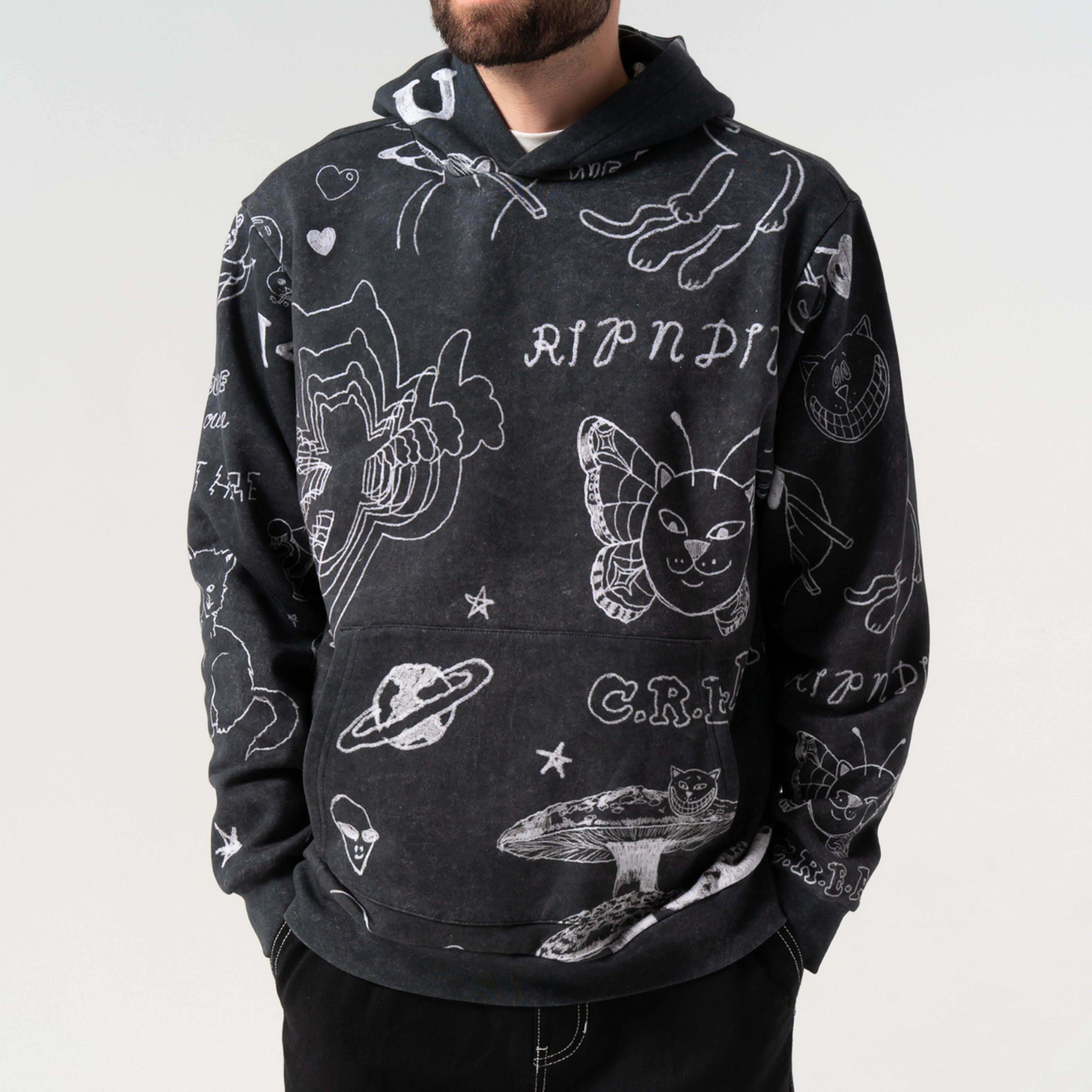 RIPNDIP Nermal Domination Hoodie (Black Vintage)