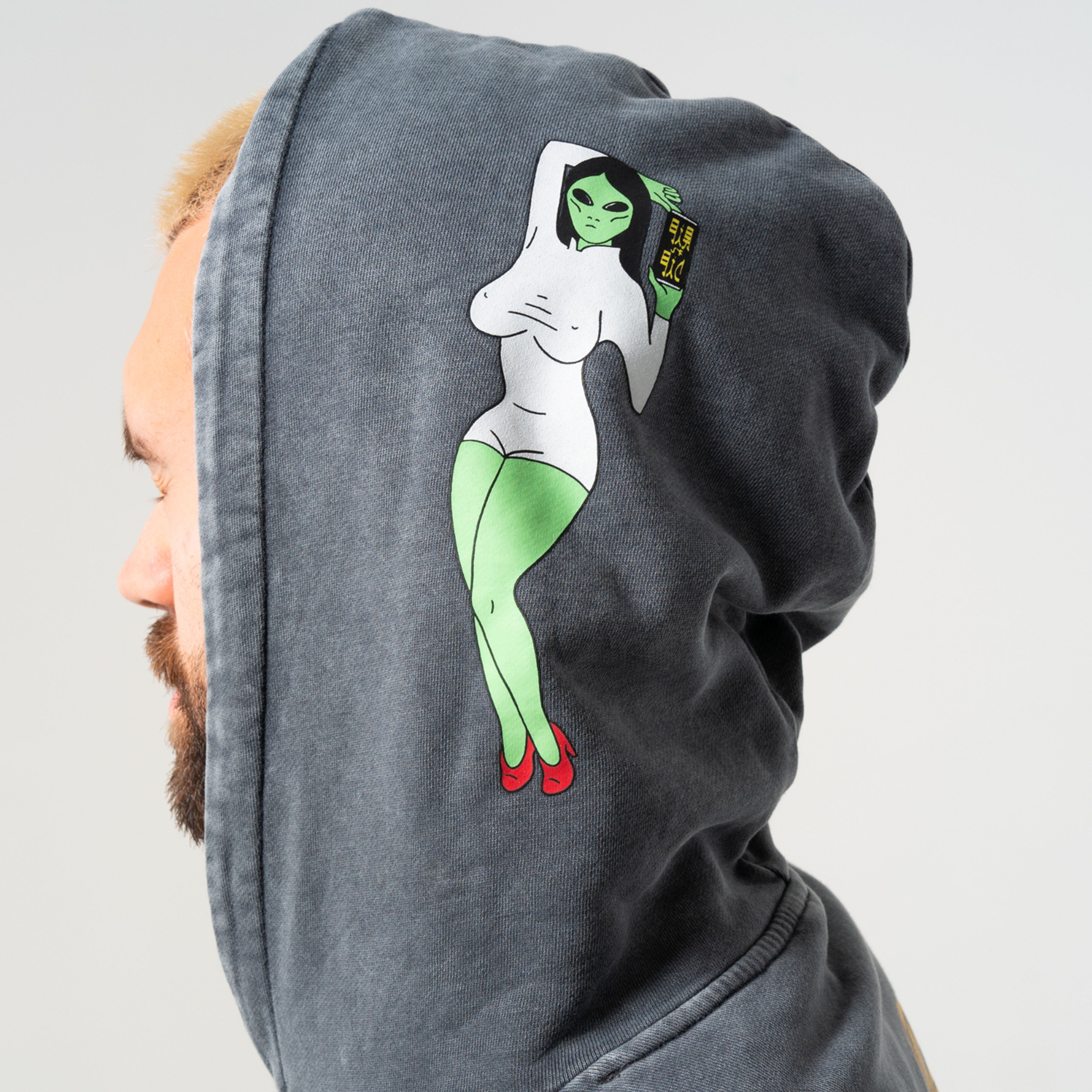 RIPNDIP Nerms Cans Hoodie (Charcoal Vintage Wash)