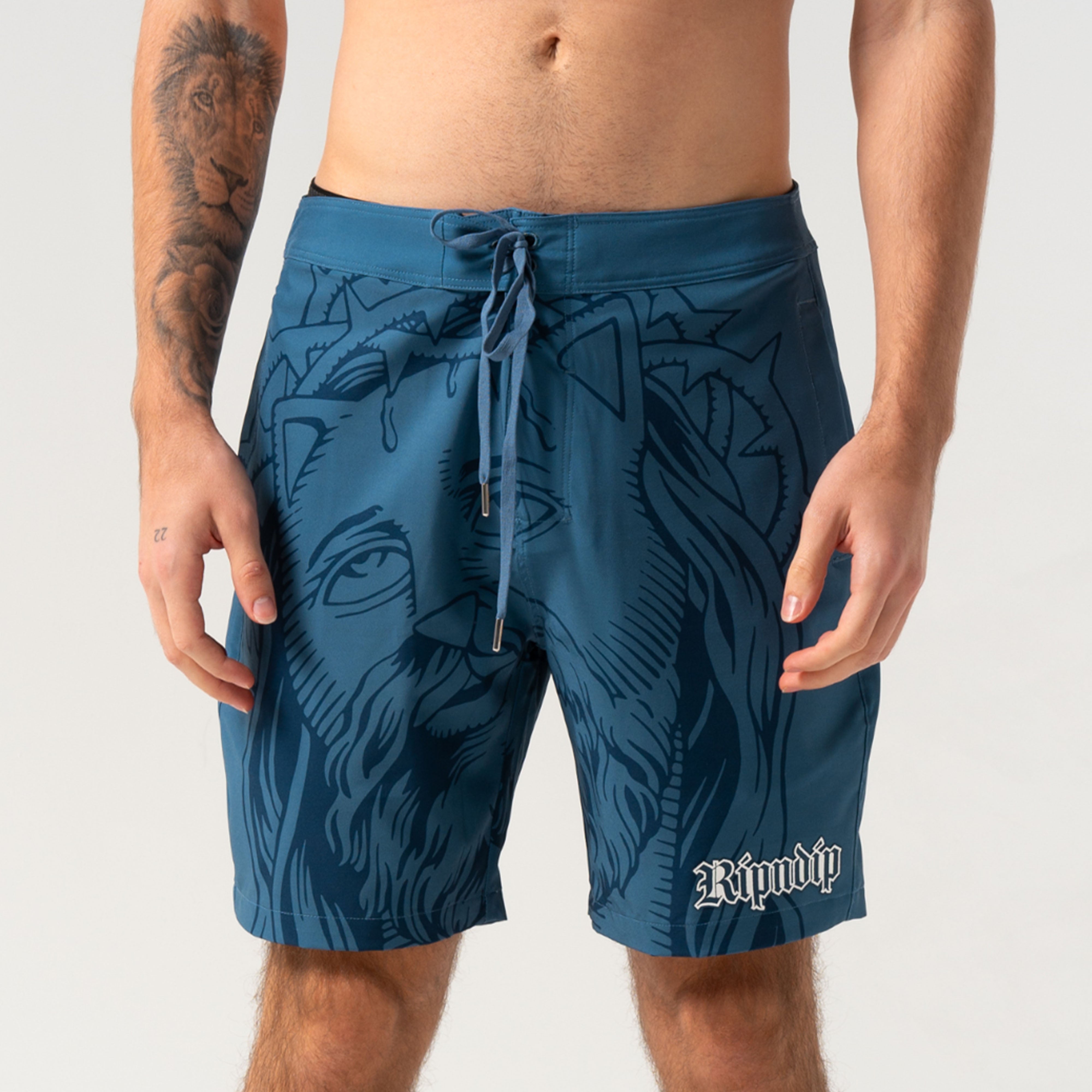 RIPNDIP Lord Savior Swim Shorts (Navy)