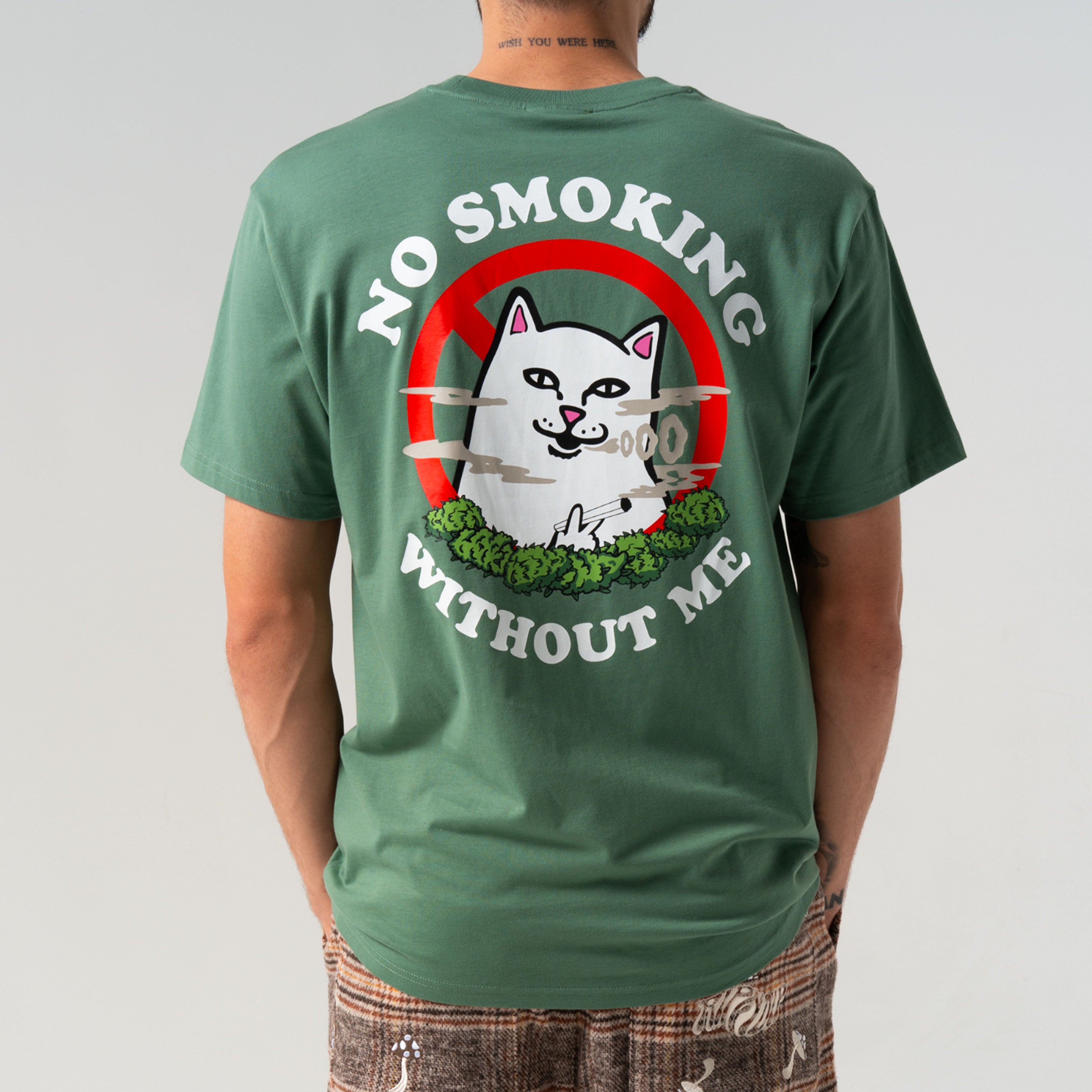 RIPNDIP No Smoking Tee (Light Olive)