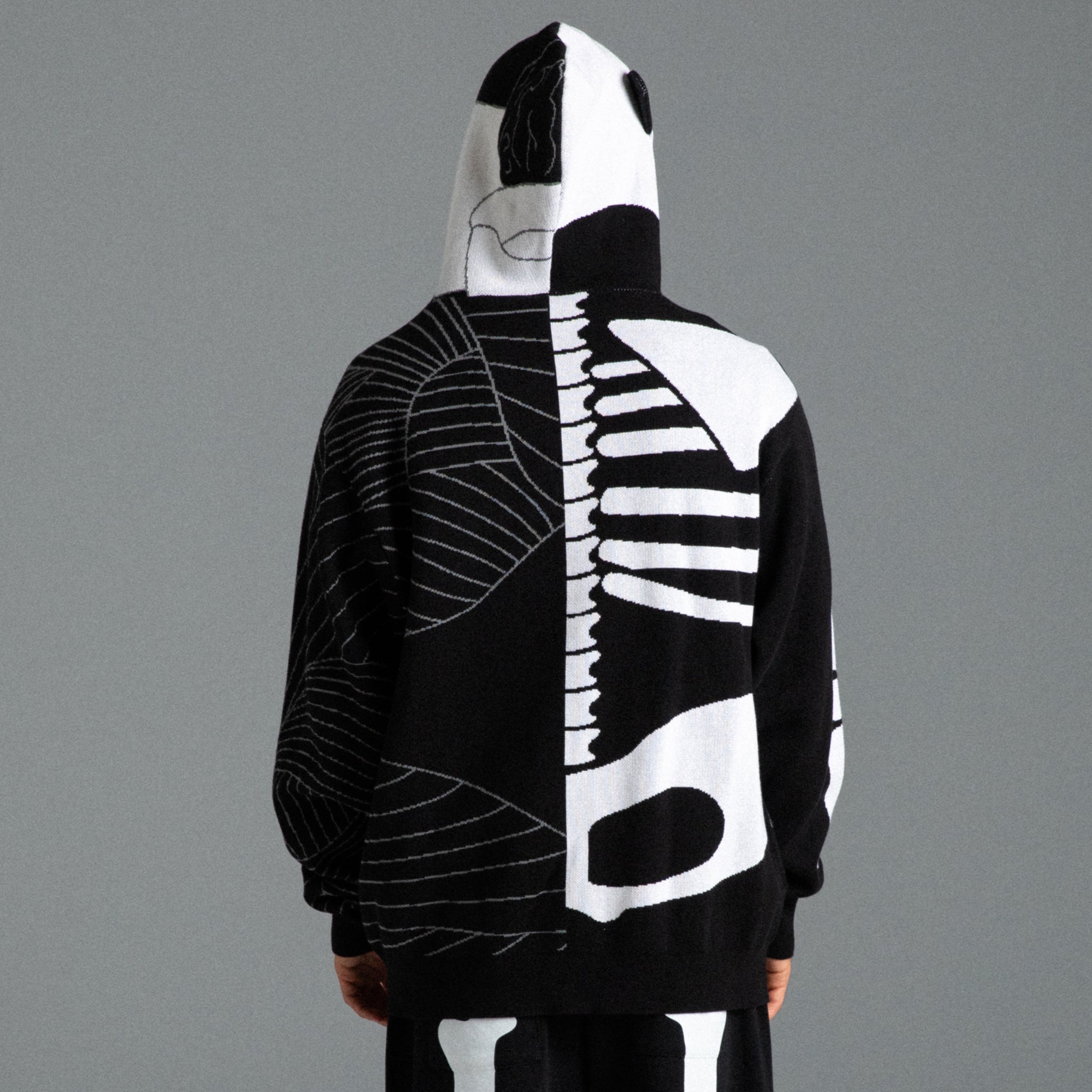 RIPNDIP Skelly Nerm Knit Hoodie (Black/White)