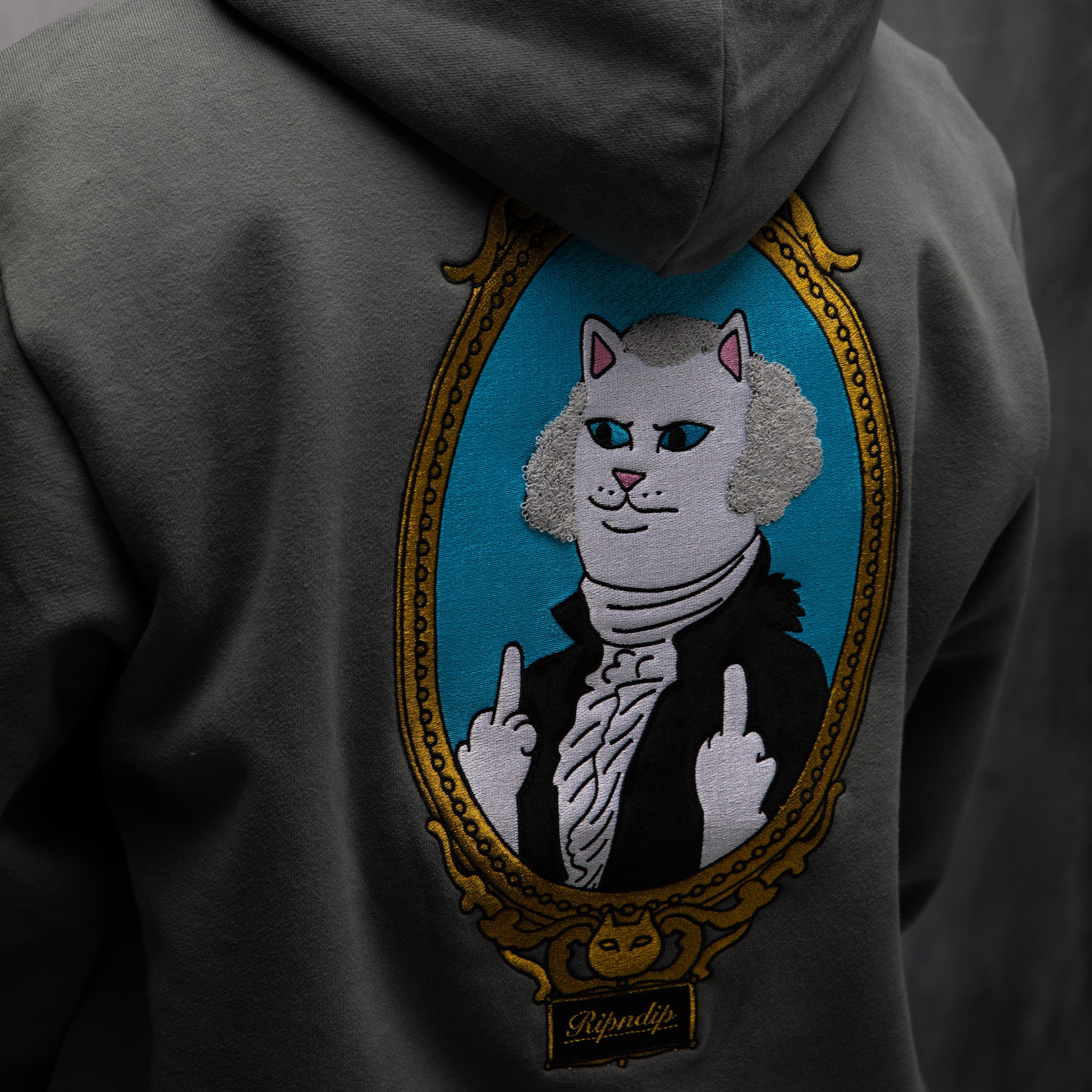 RIPNDIP President Nermie Hoodie (Charcoal) 14.7oz