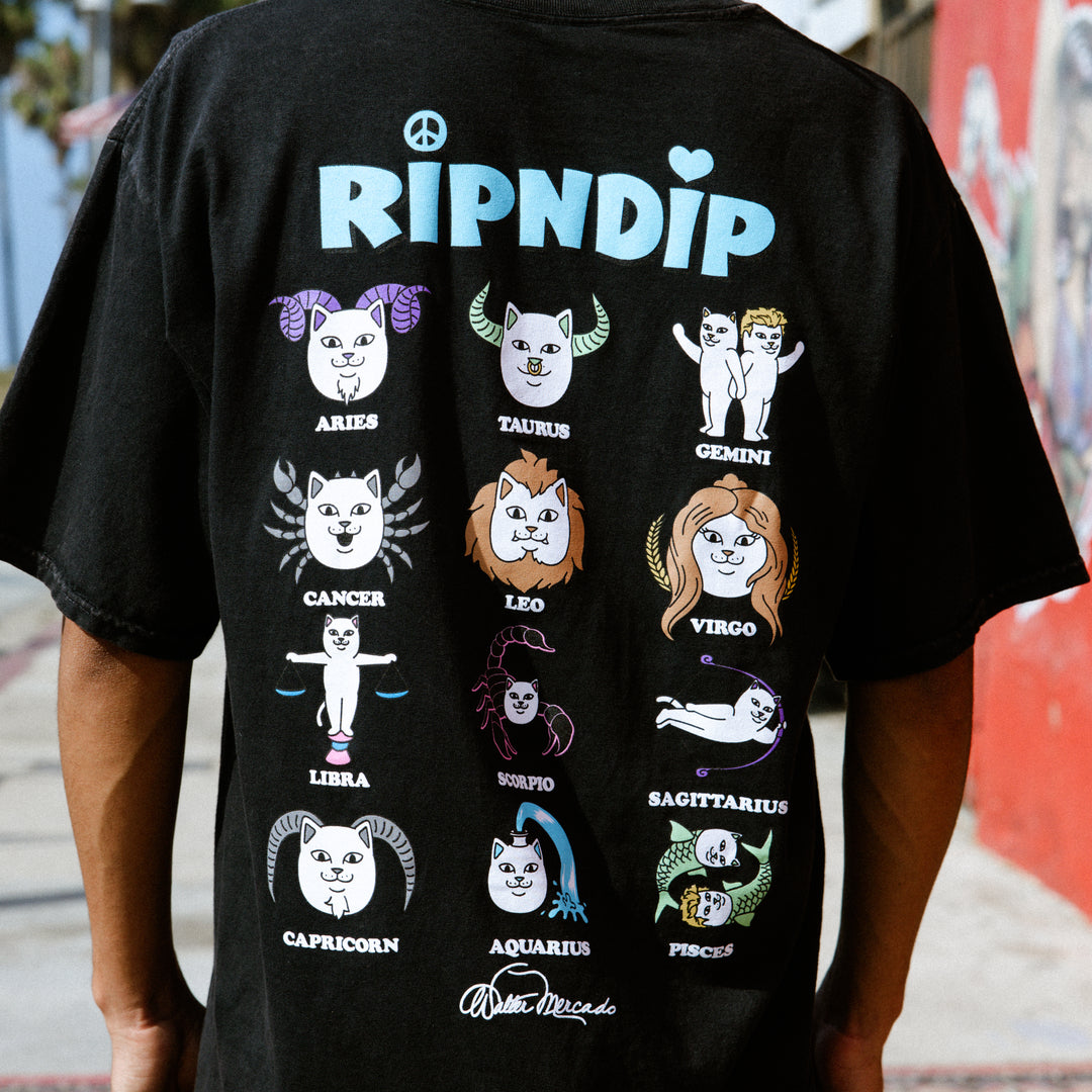 Zodiac Tee (Vintage Black) – RIPNDIP