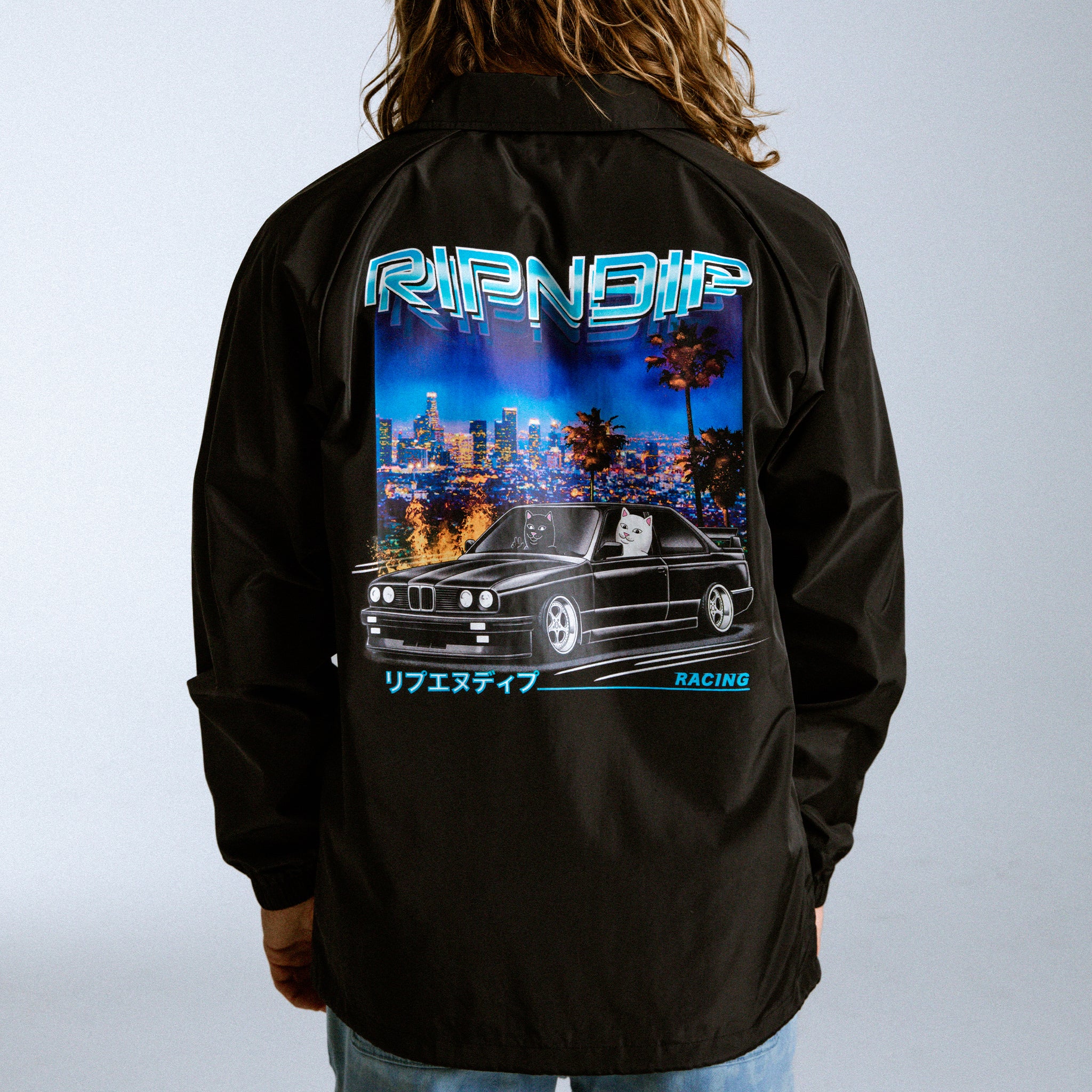 RIPNDIP Vroom Vroom Coaches Jacket (Black)