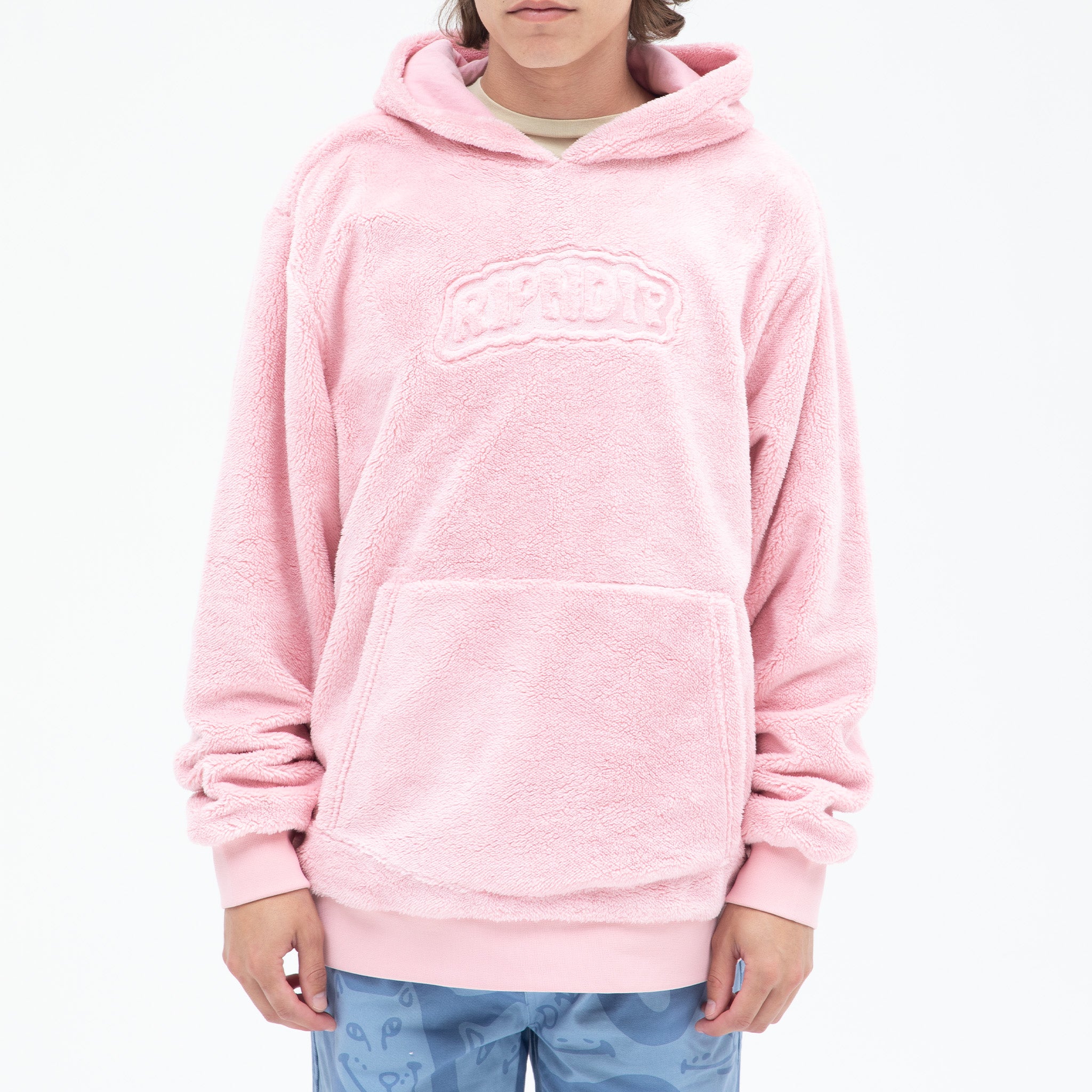 Bubble Sherpa Hoodie (Pink) – RIPNDIP