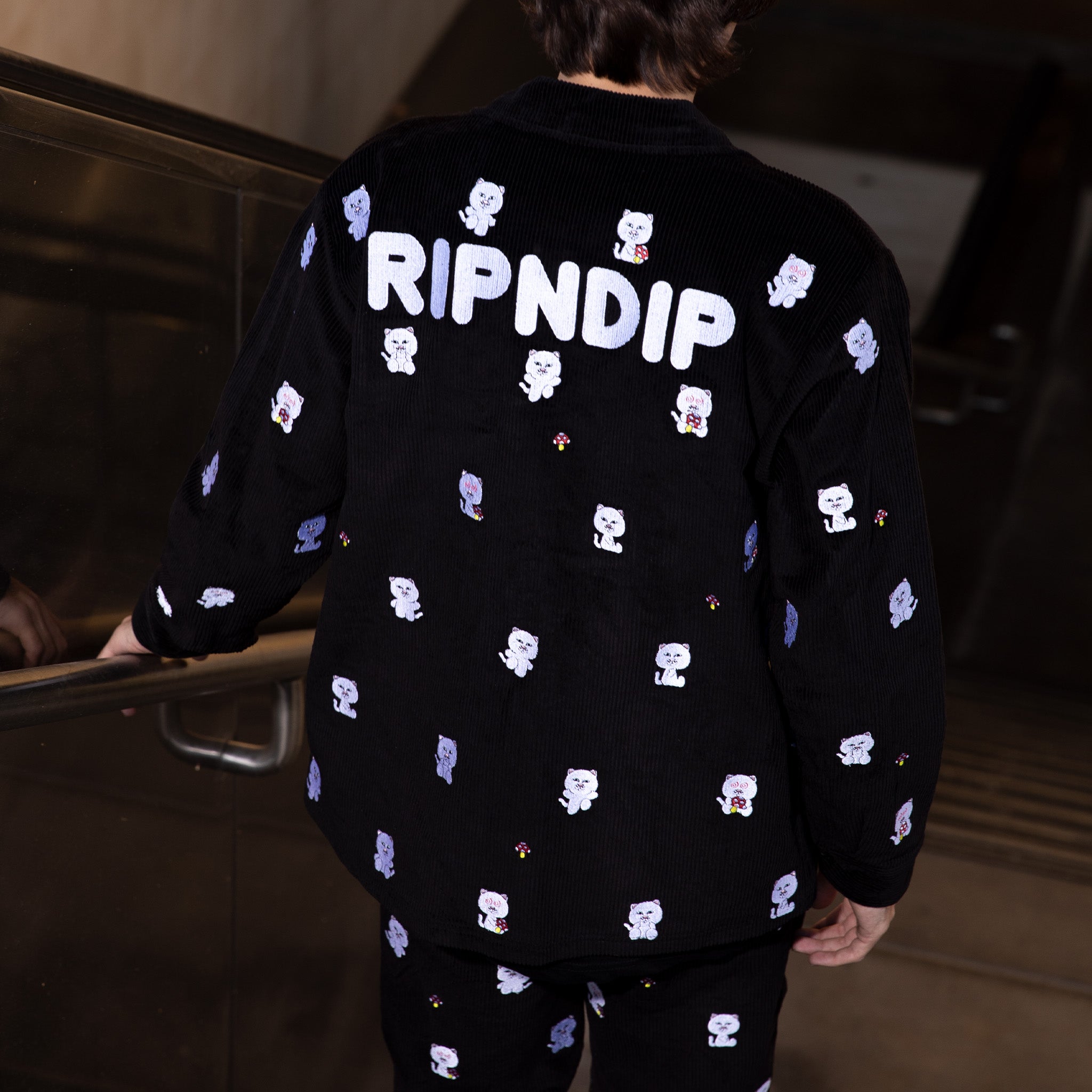 RIPNDIP Hello Nermy Corduroy Jacket (Black)