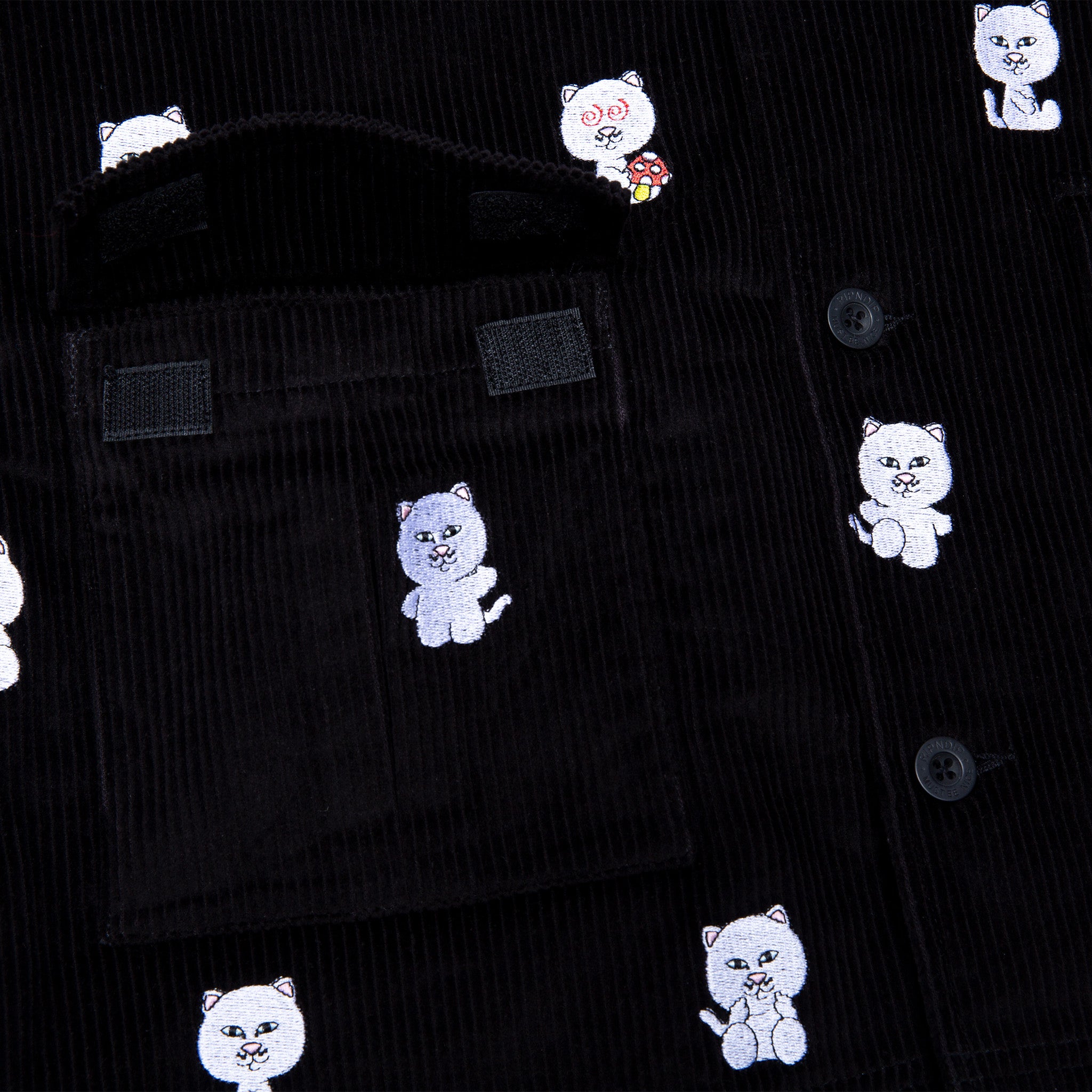 RIPNDIP Hello Nermy Corduroy Jacket (Black)