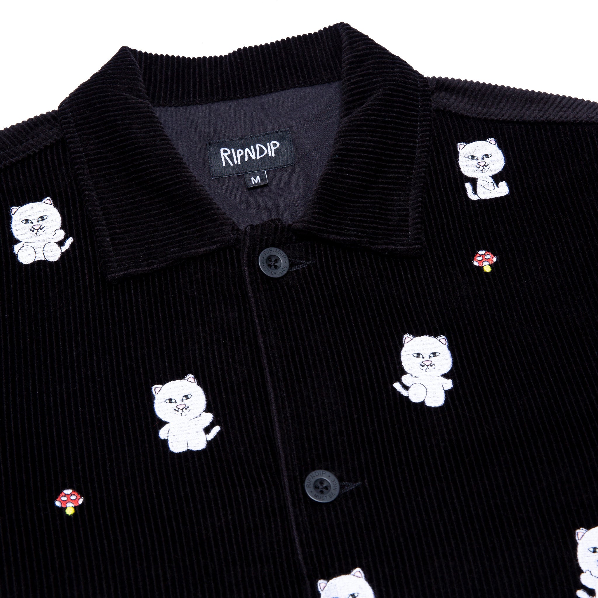 RIPNDIP Hello Nermy Corduroy Jacket (Black)