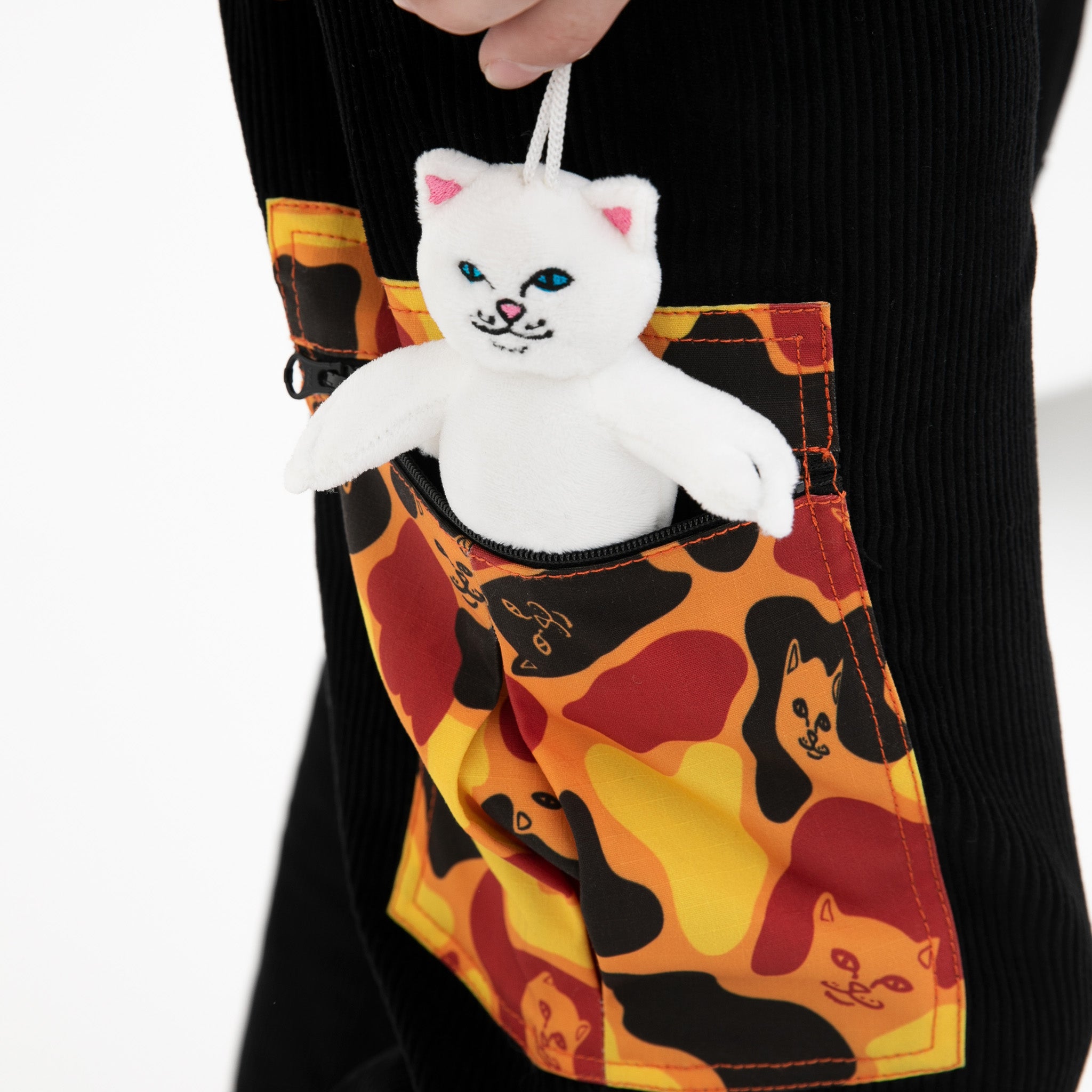 RipNDip Lord Nermal Plush Keychain (White)