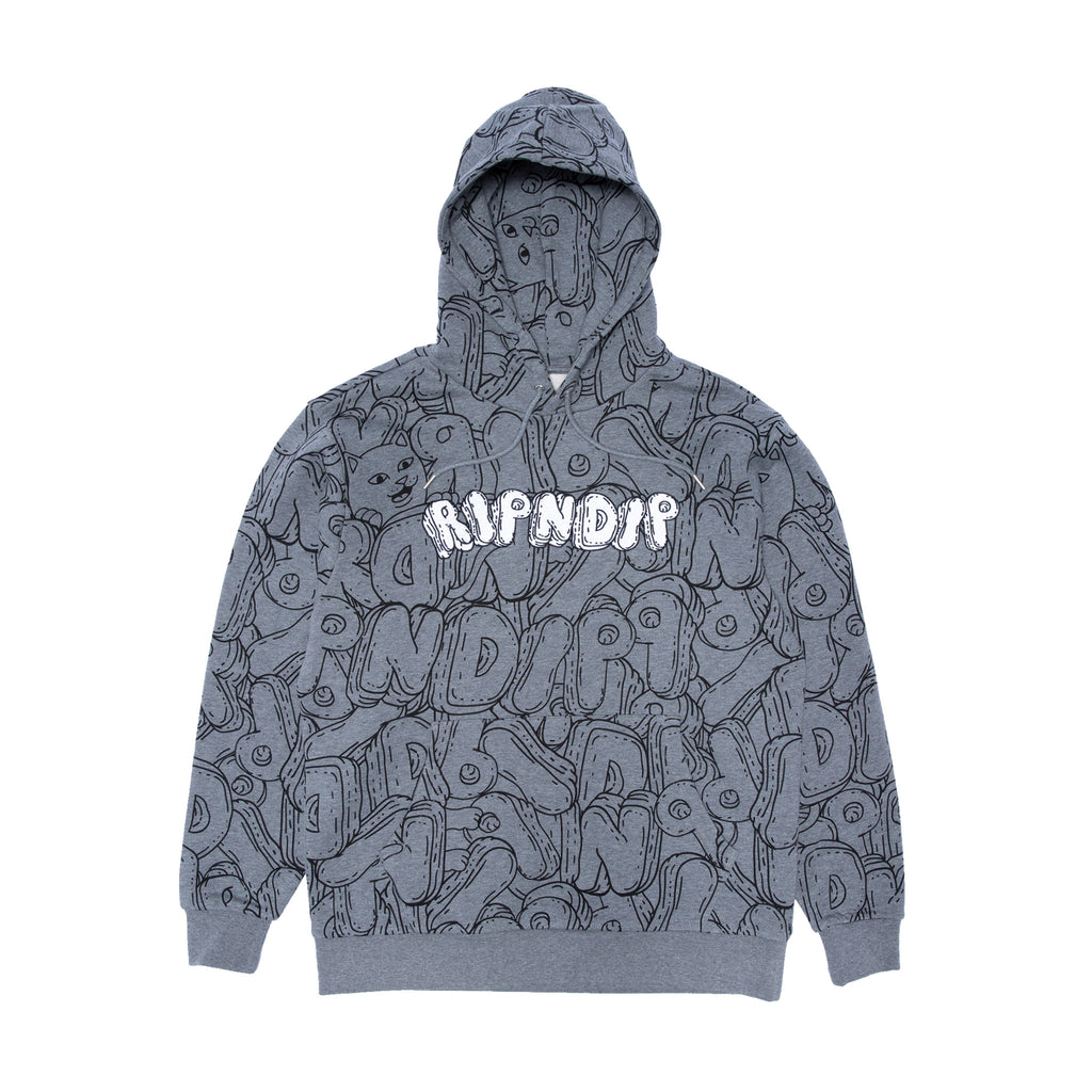 Bubble Bobble Hoodie (Charcoal Heather) – RIPNDIP