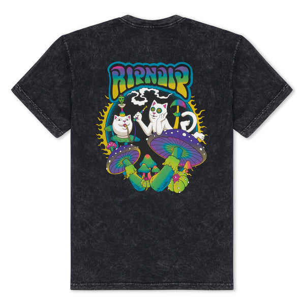 Psychedelic Garden Tee (Black Mineral Wash) – RIPNDIP