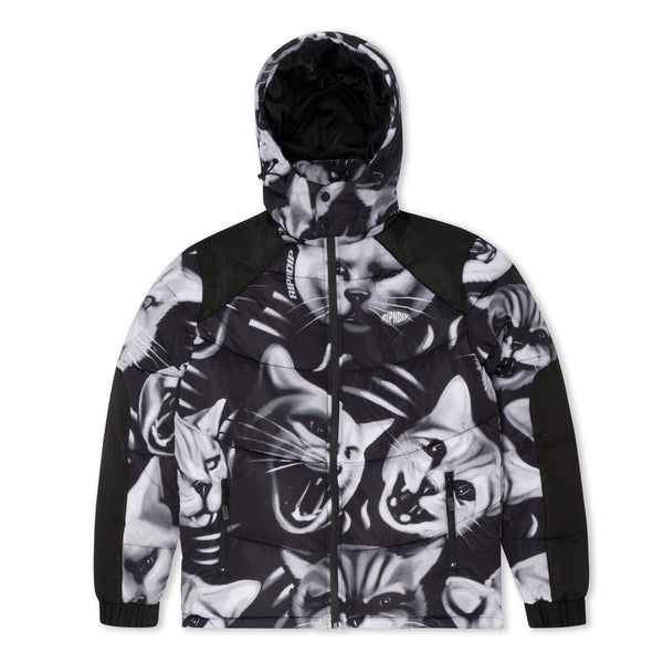 Jackets and Coats RIPNDIP Neon Cat Puffer Jacket Black