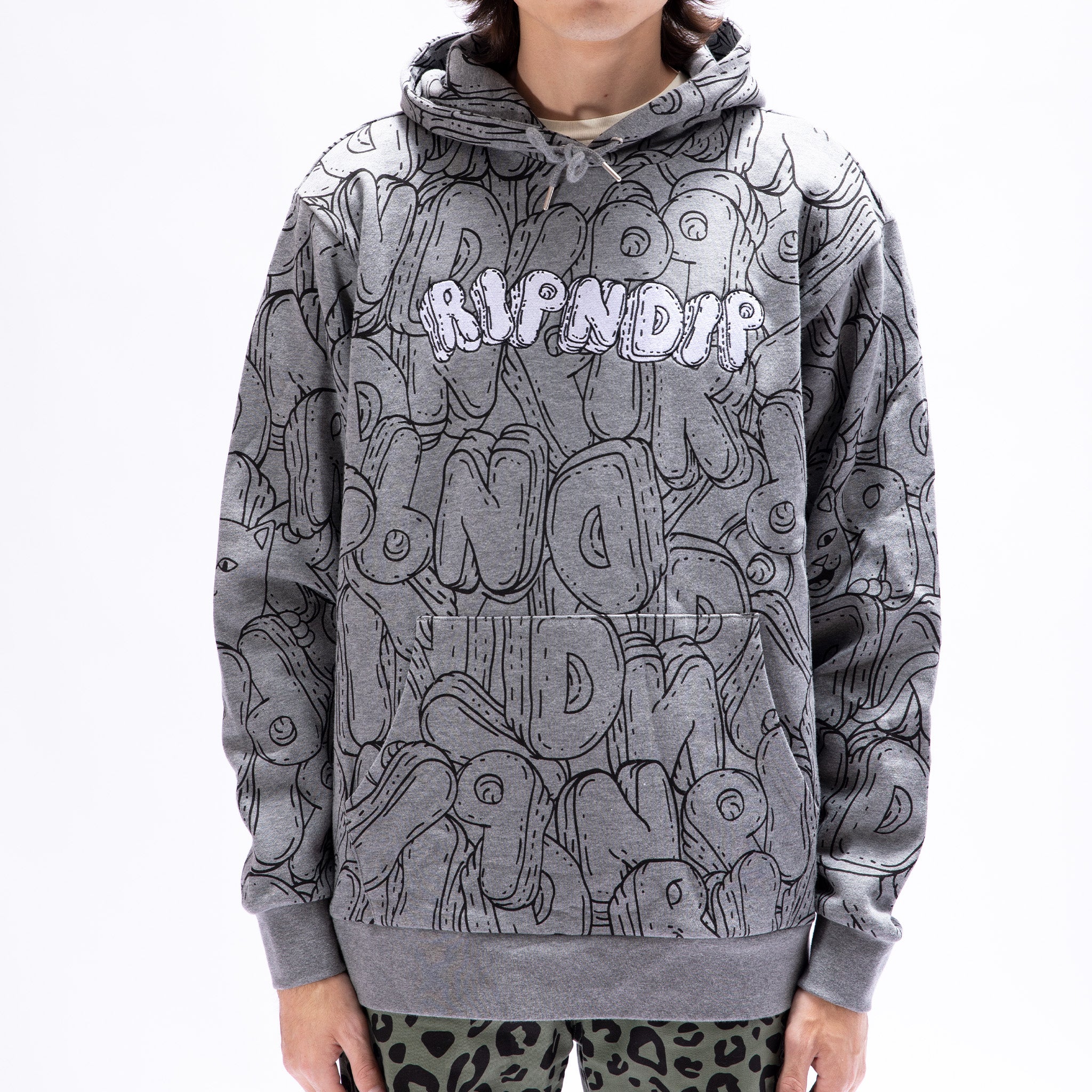 Bubble Bobble Hoodie (Charcoal Heather) – RIPNDIP