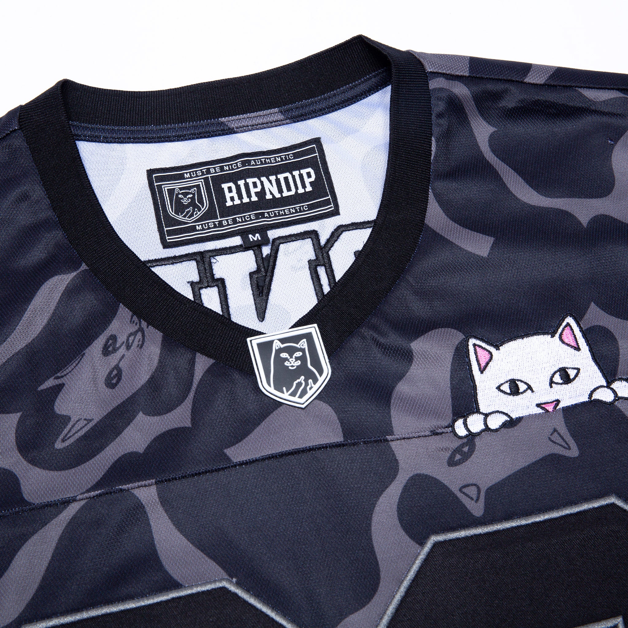 RIPNDIP Peeking Nermal Football Jersey (Black Camo)