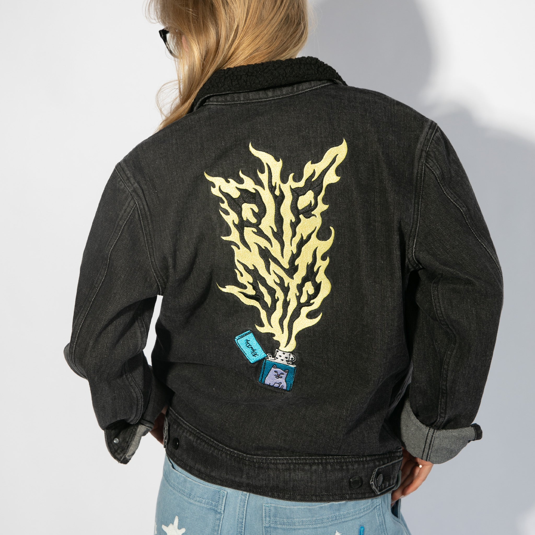 RIPNDIP Ripnlit Denim Jacket (Black Denim Wash)