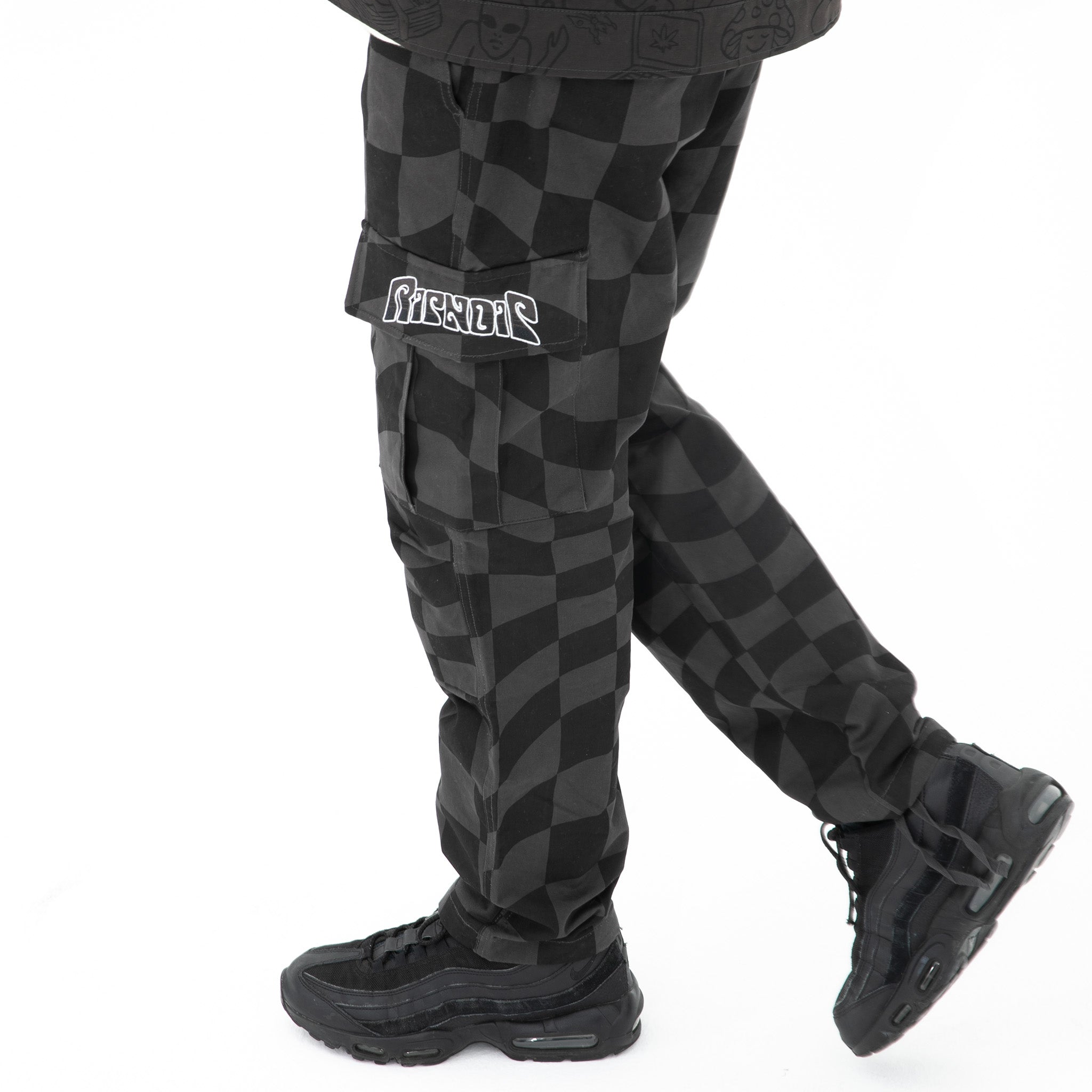 Checked Cargo Pants (Black/Charcoal) – RIPNDIP