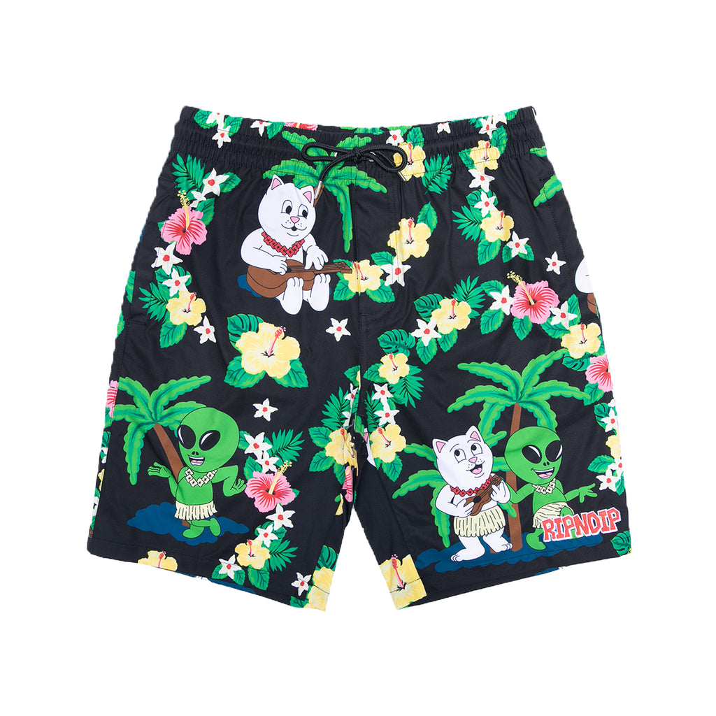 Aloha Nerm Swim Shorts (Black) – RIPNDIP