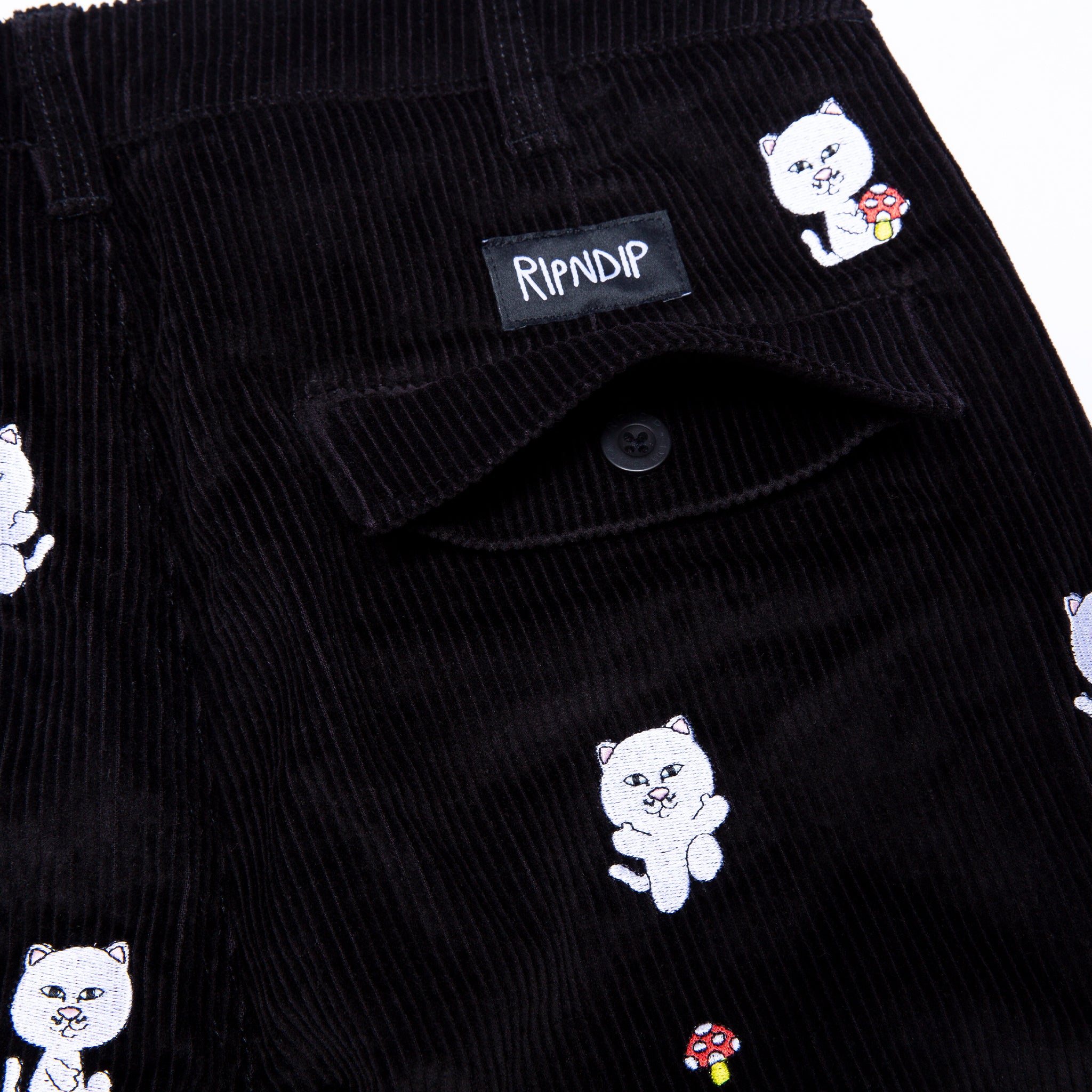 Hello Nermy Corduroy Pants (Black) – RIPNDIP