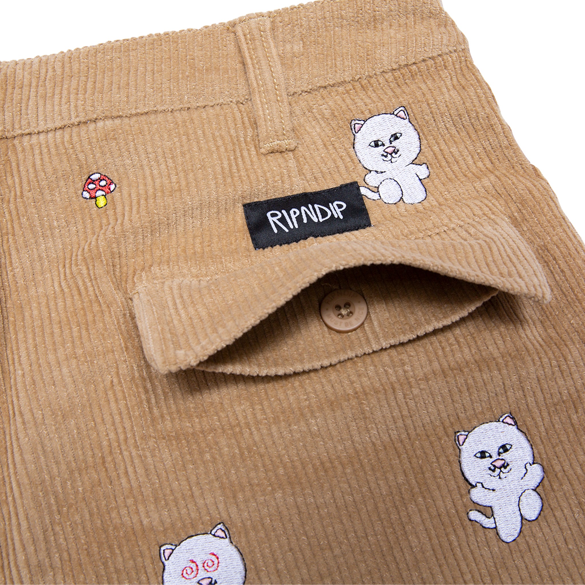 貿易保証 RIPNDIP HELLO NERMY CORDUROY EMBROIDERED チノパン