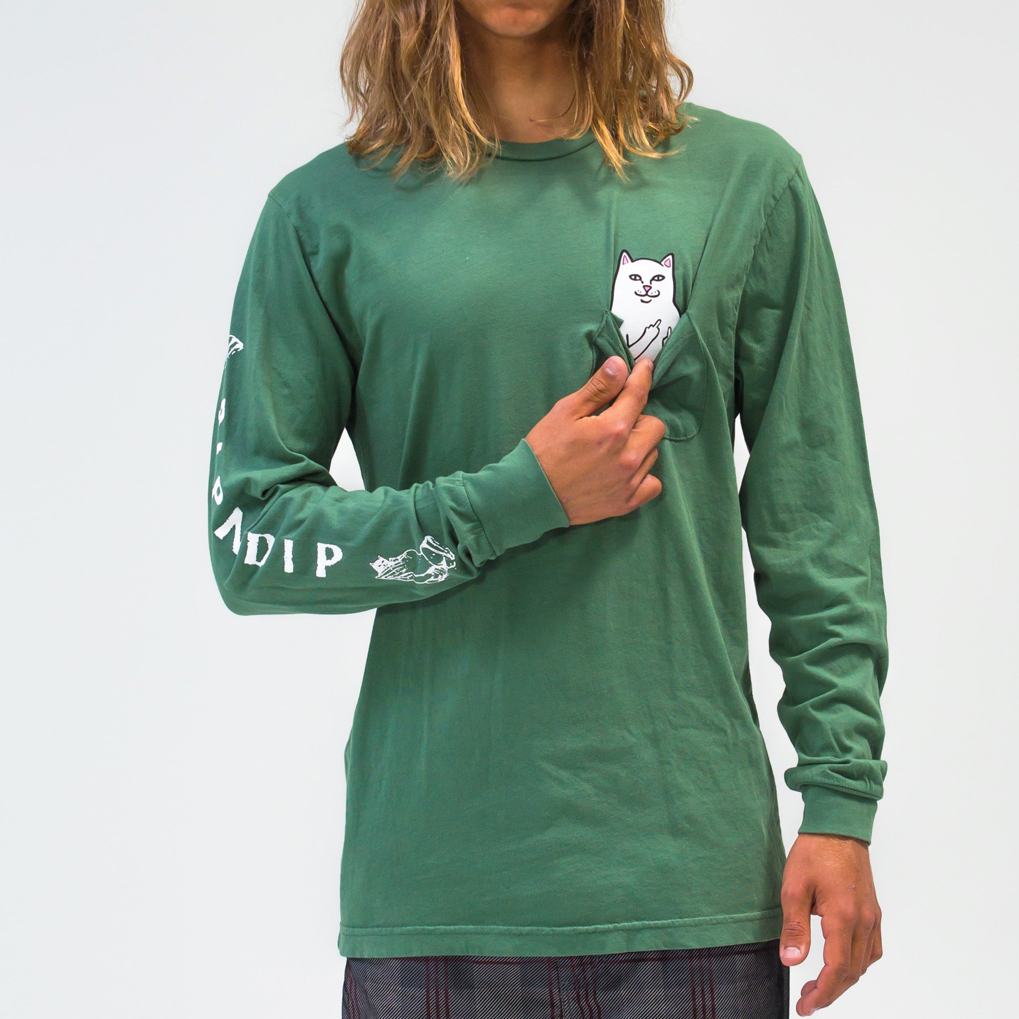 RIPNDIP Lord Nermal Pocket Long Sleeve (Olive)